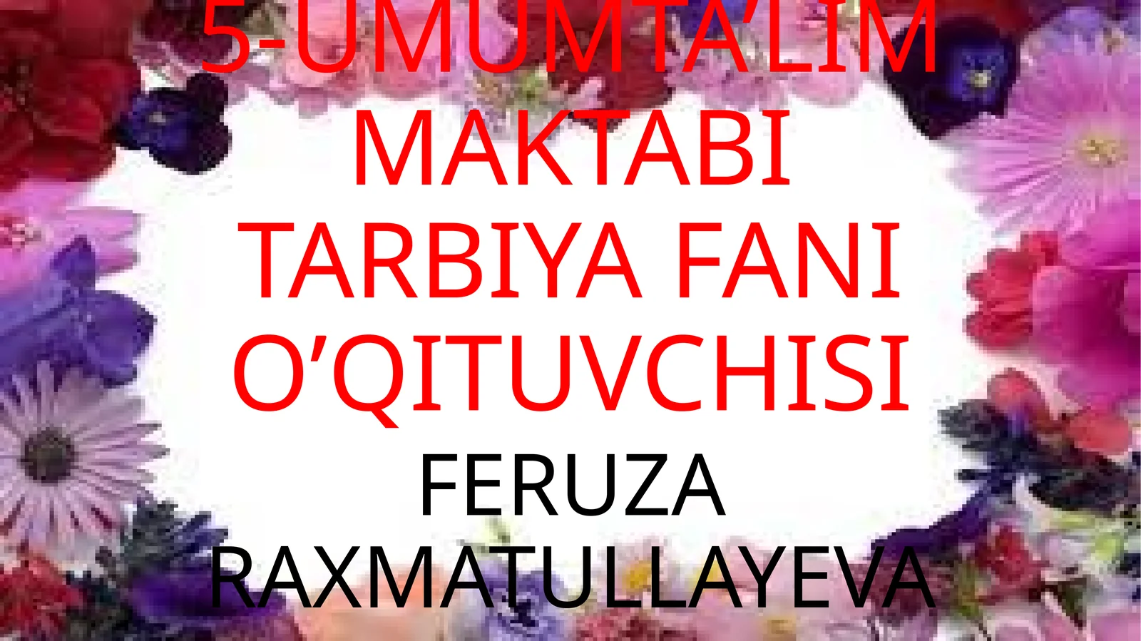 Mavzu: Merosimiz Faxrimiz