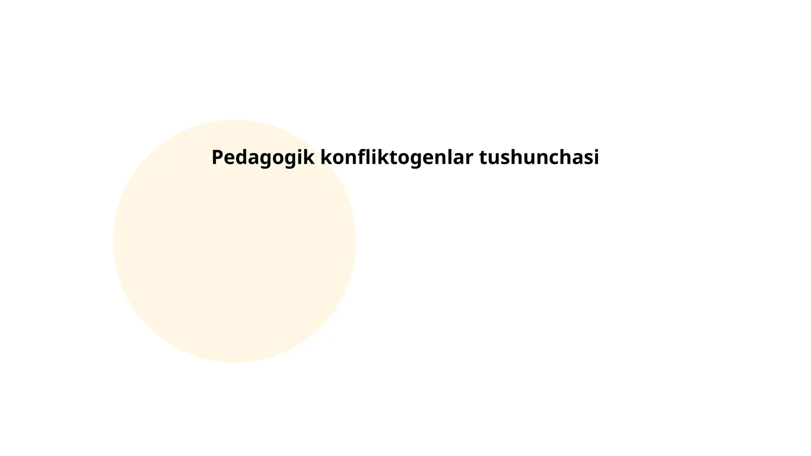 Pedagogik konfliktogenlar tushunchasi