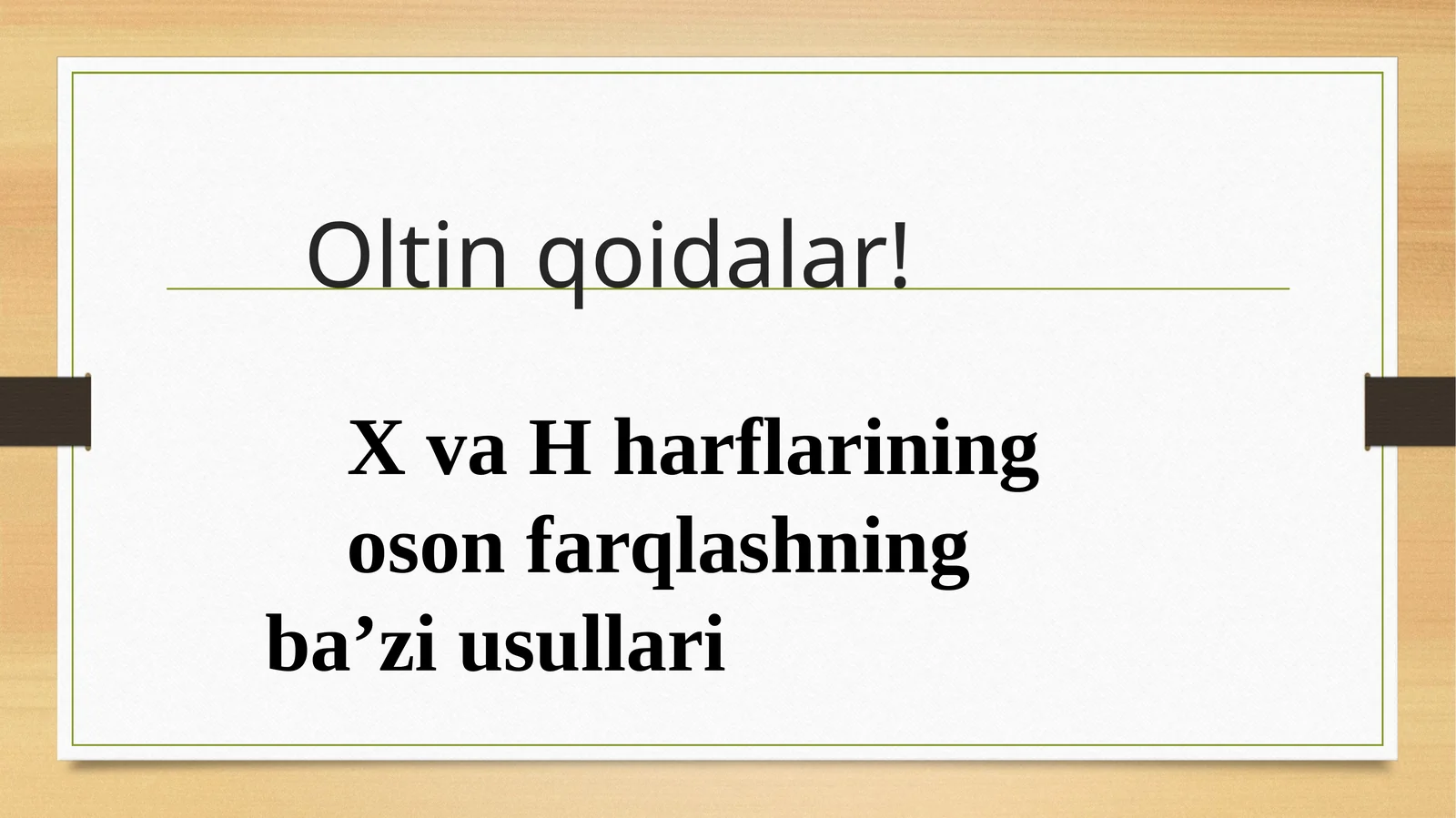 Oltinqoidalar!