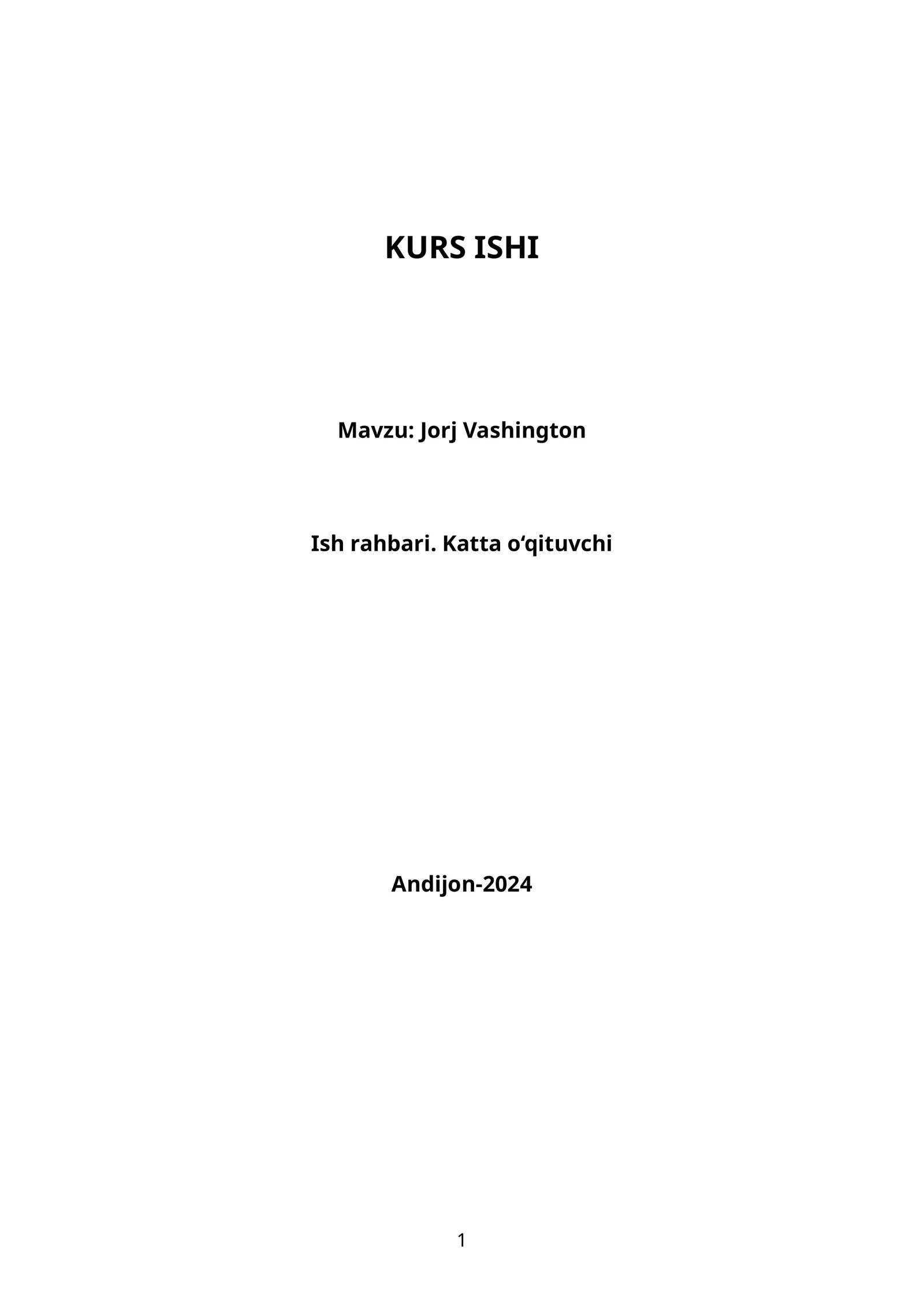 Jahon tarixi: Jorj Vashington