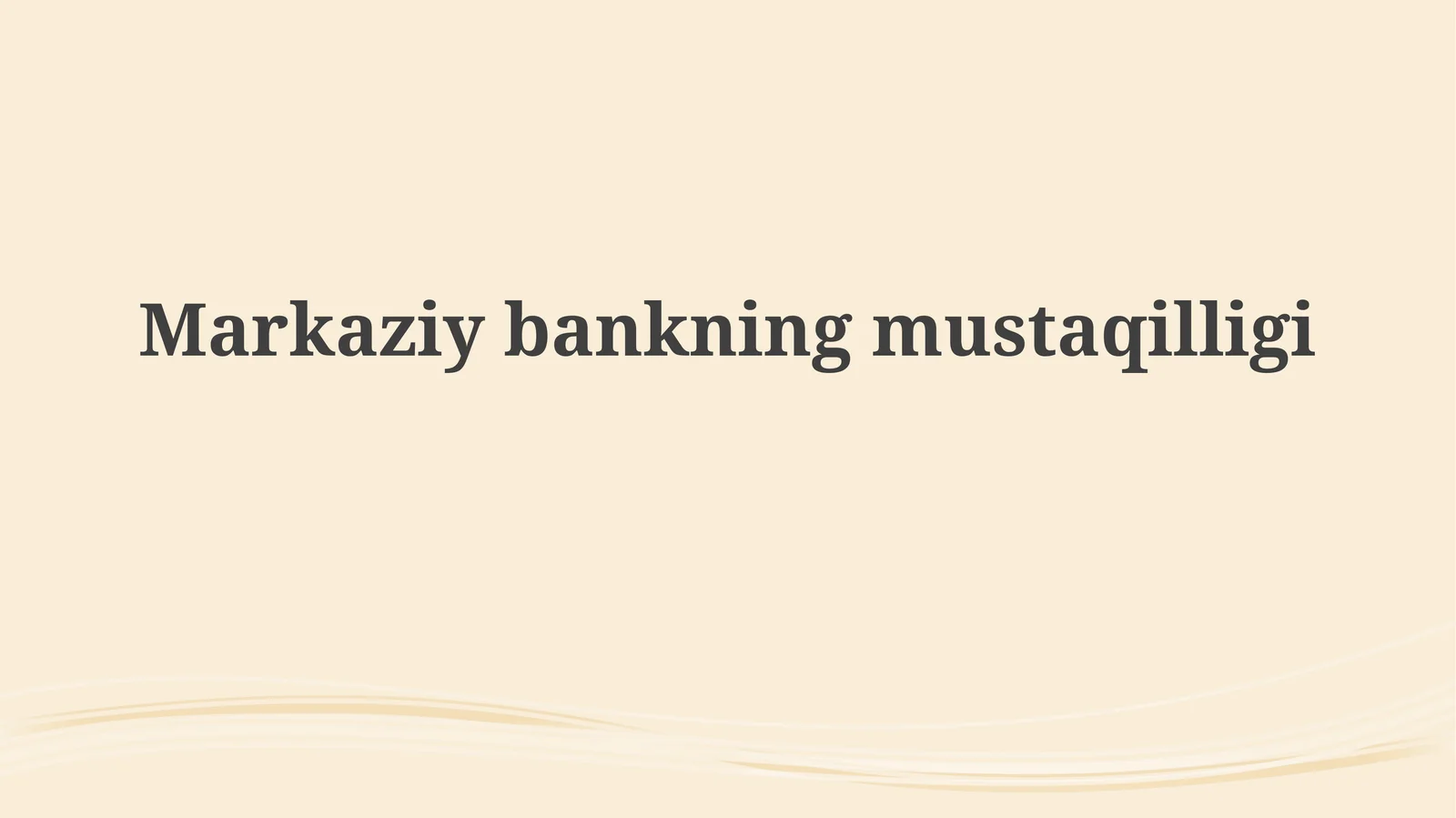 Markaziybankningmustaqilligi