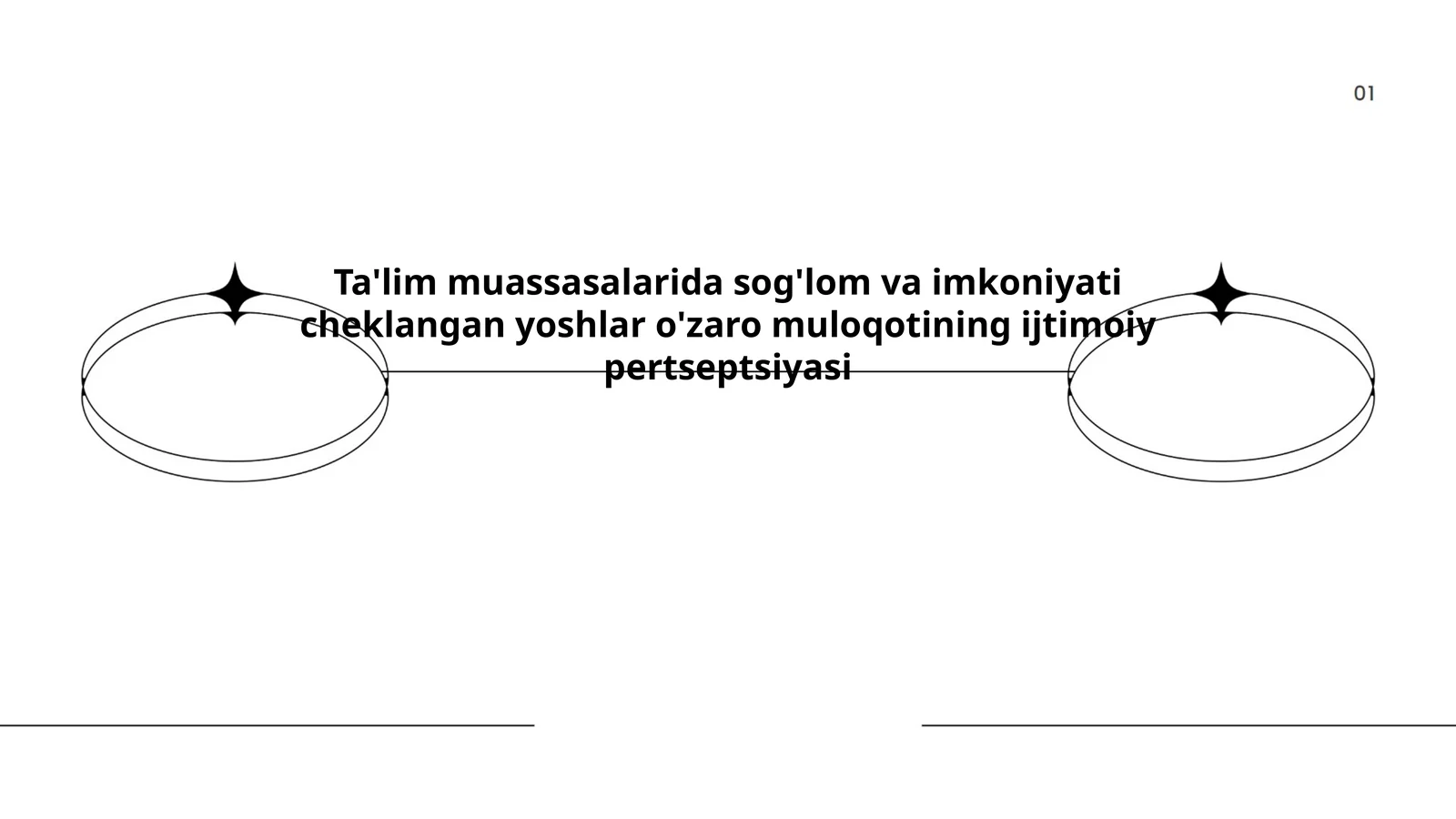 Ta'lim muassasalarida sog'lom va imkoniyati cheklangan yoshlar o'zaro muloqotining ijtimoiy pertseptsiyasi