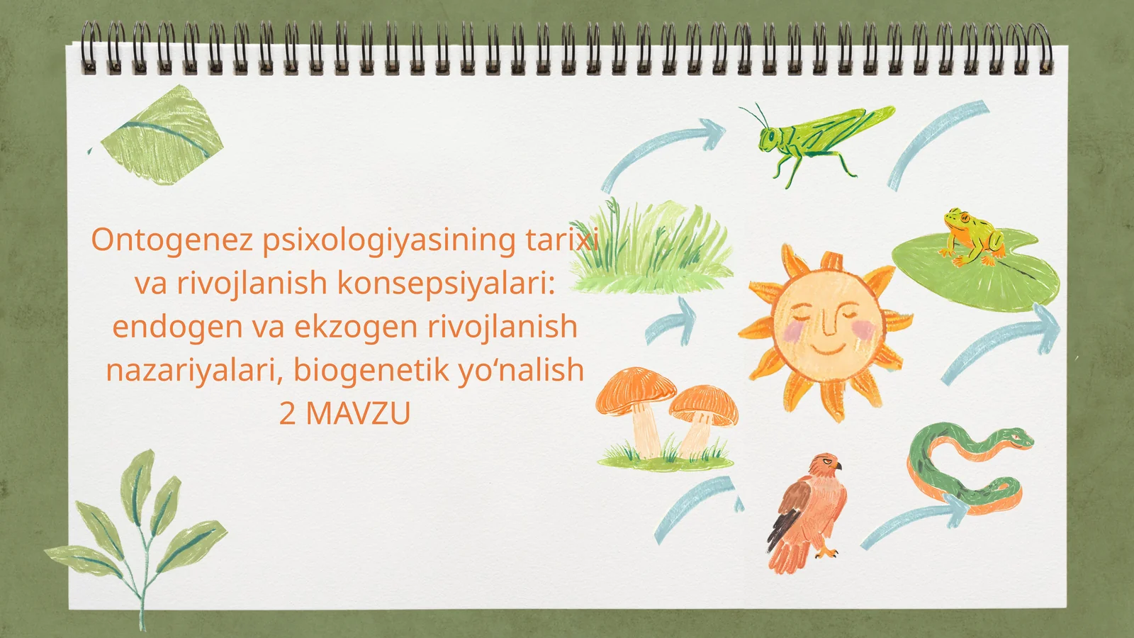 Ontogenez psixologiyasining tarixi va rivojlanish konsepsiyalari: endogen va ekzogen rivojlanish nazariyalari, biogenetik yo‘nalish