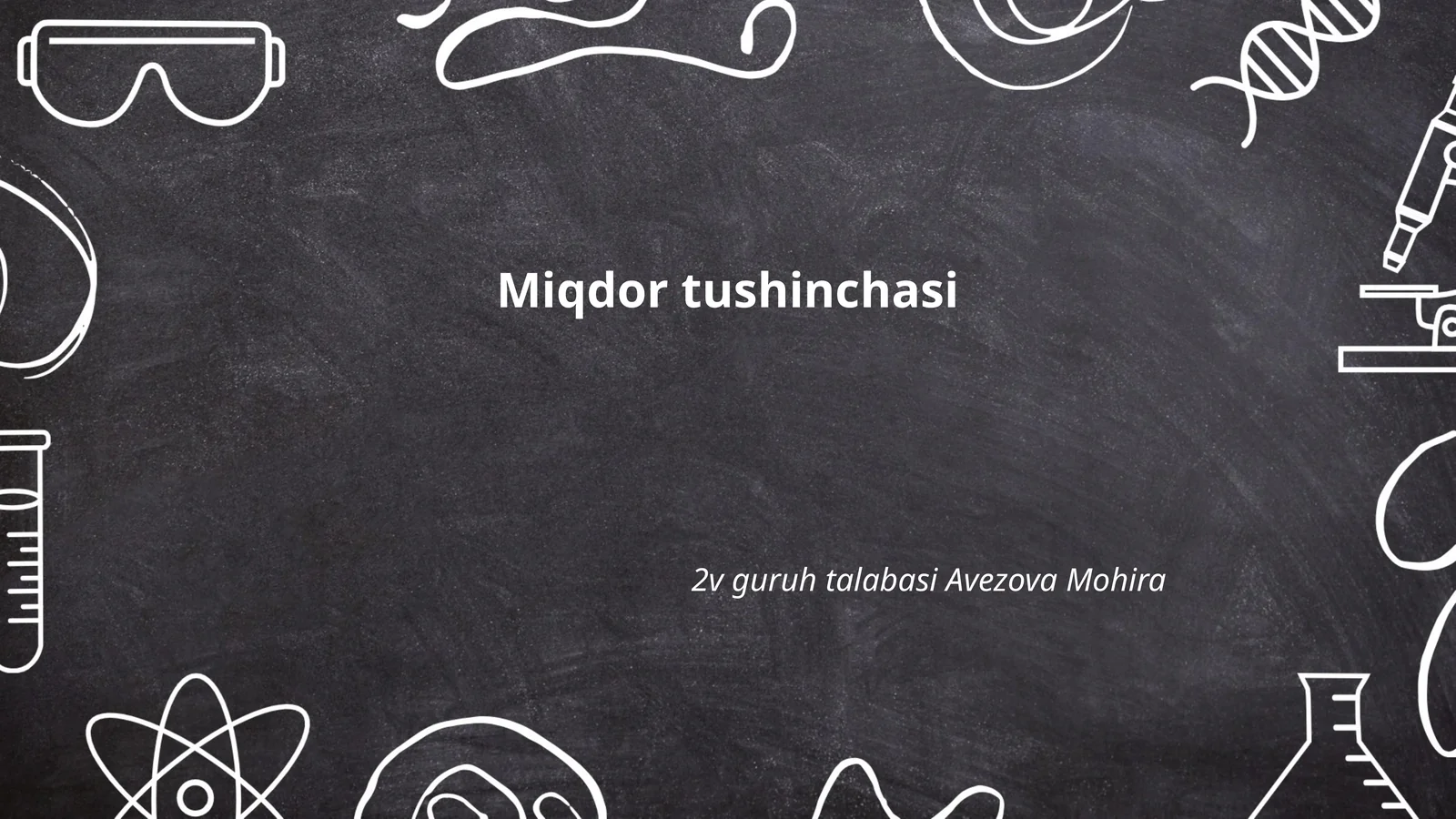 Miqdor tushinchasi