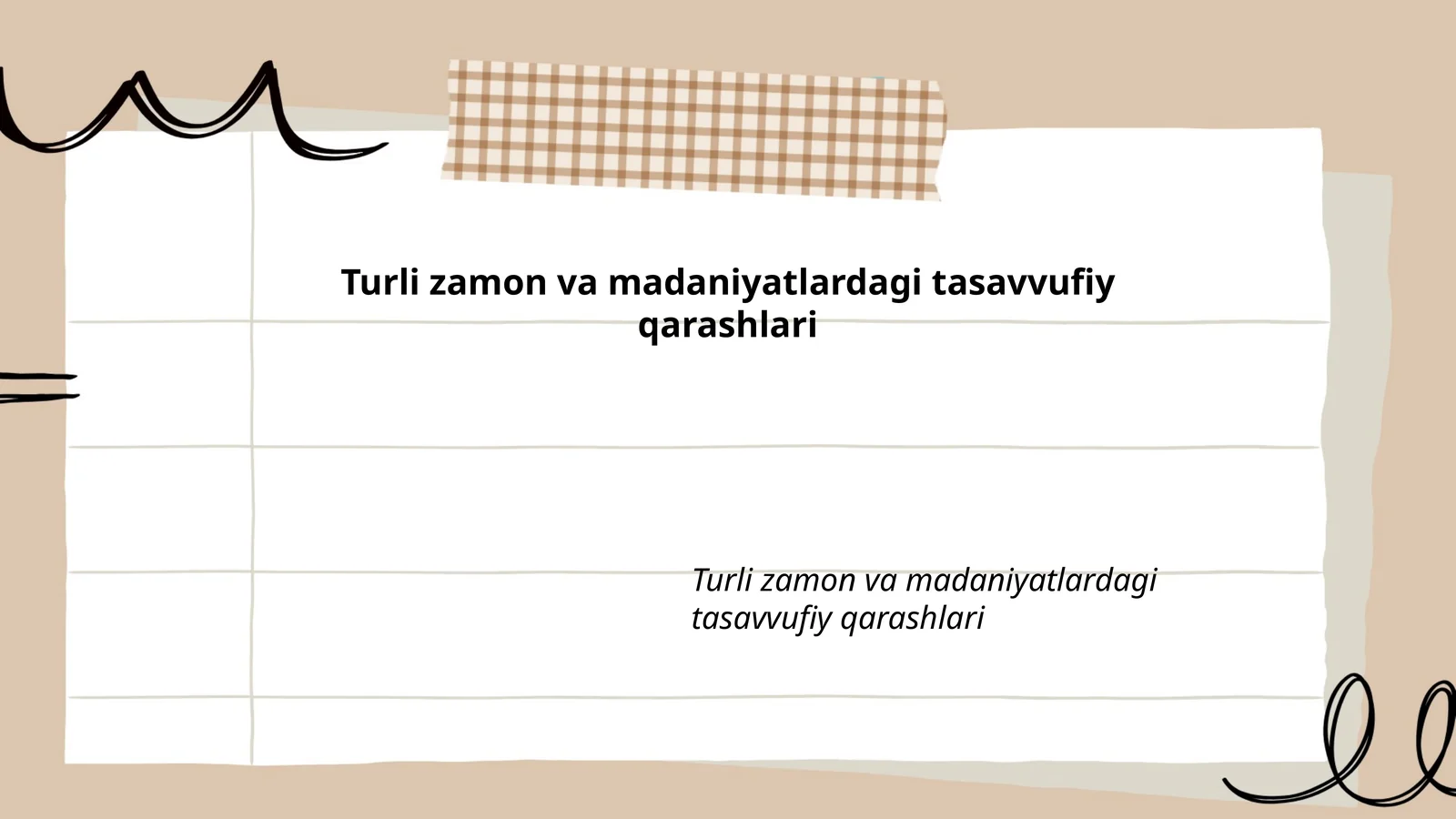 Tasavvufiy qarashlar