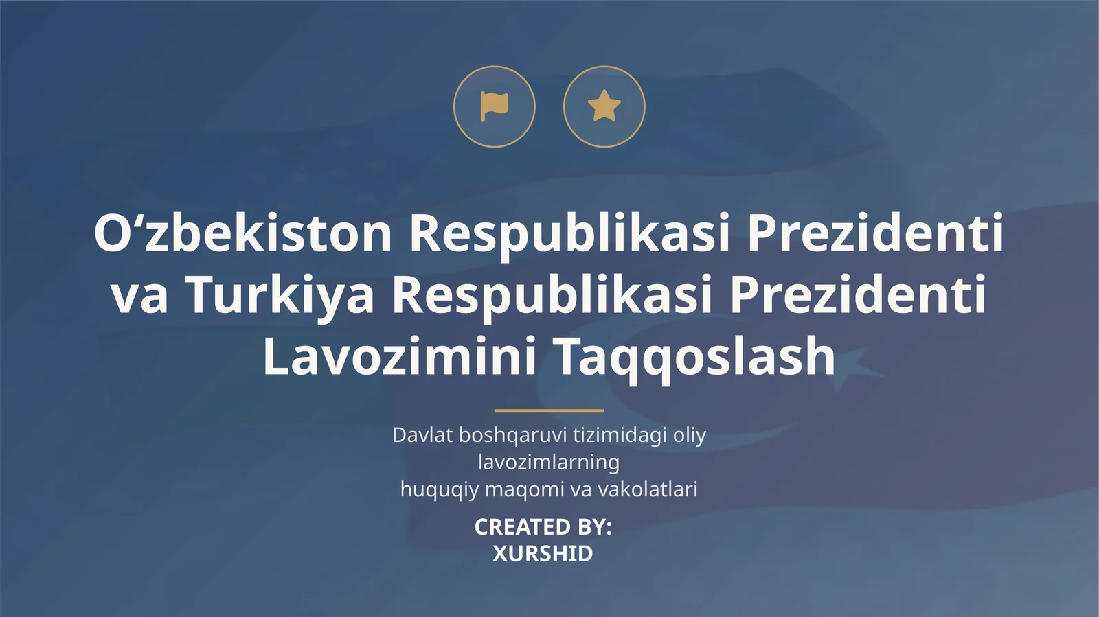 Oʻzbekiston Prezidenti va Turkiya Prezidenti taqqoslash