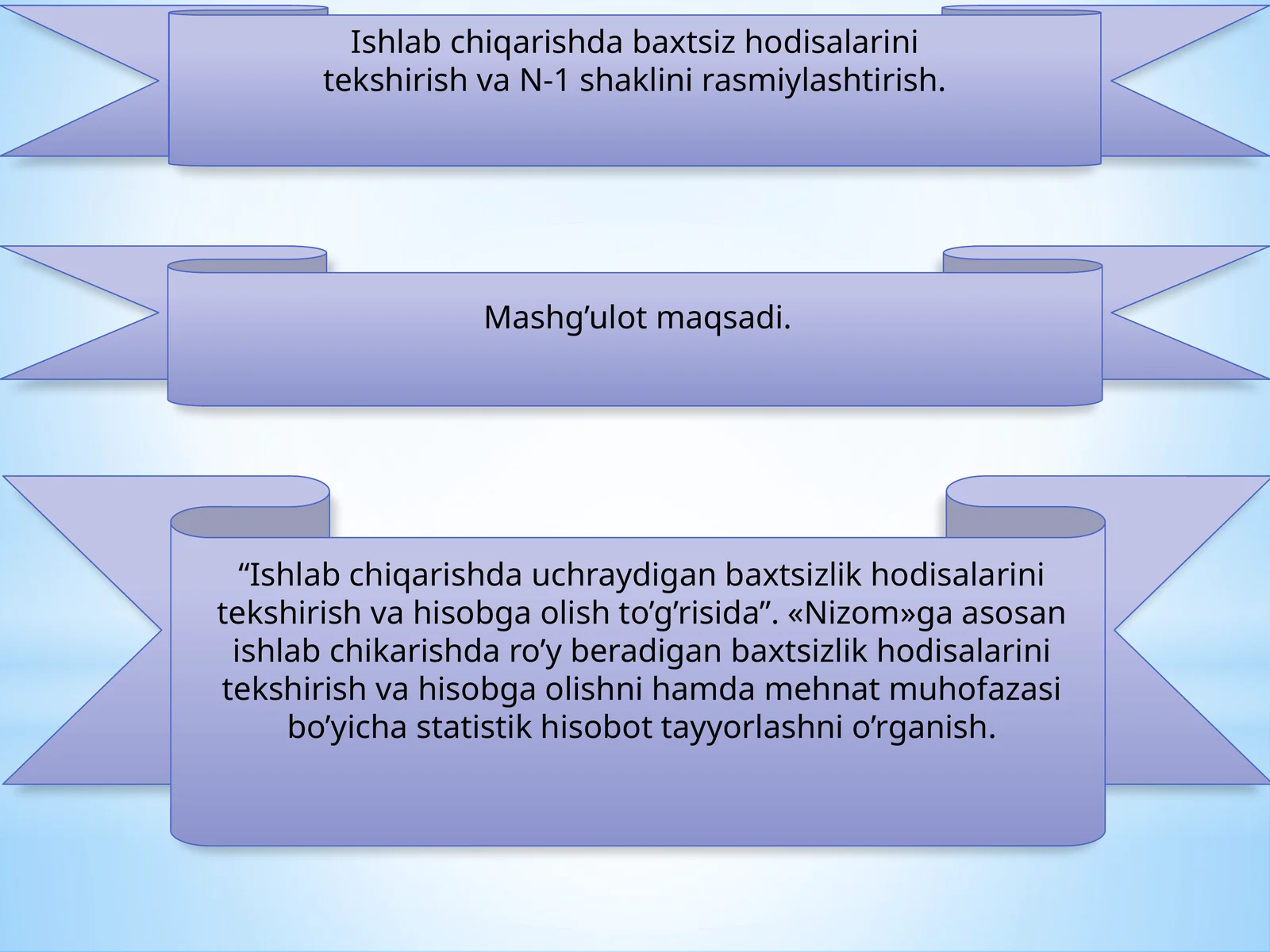 N-1 shaklini rasmiylashtirish