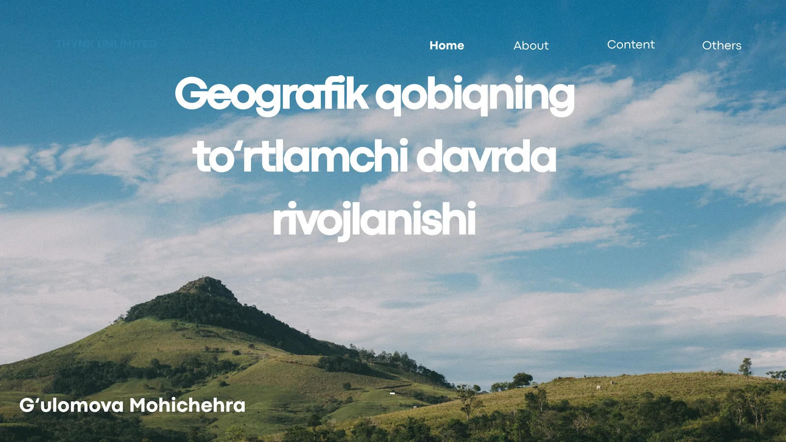Geografik qobiqning to‘rtlamchi davrda rivojlanishi