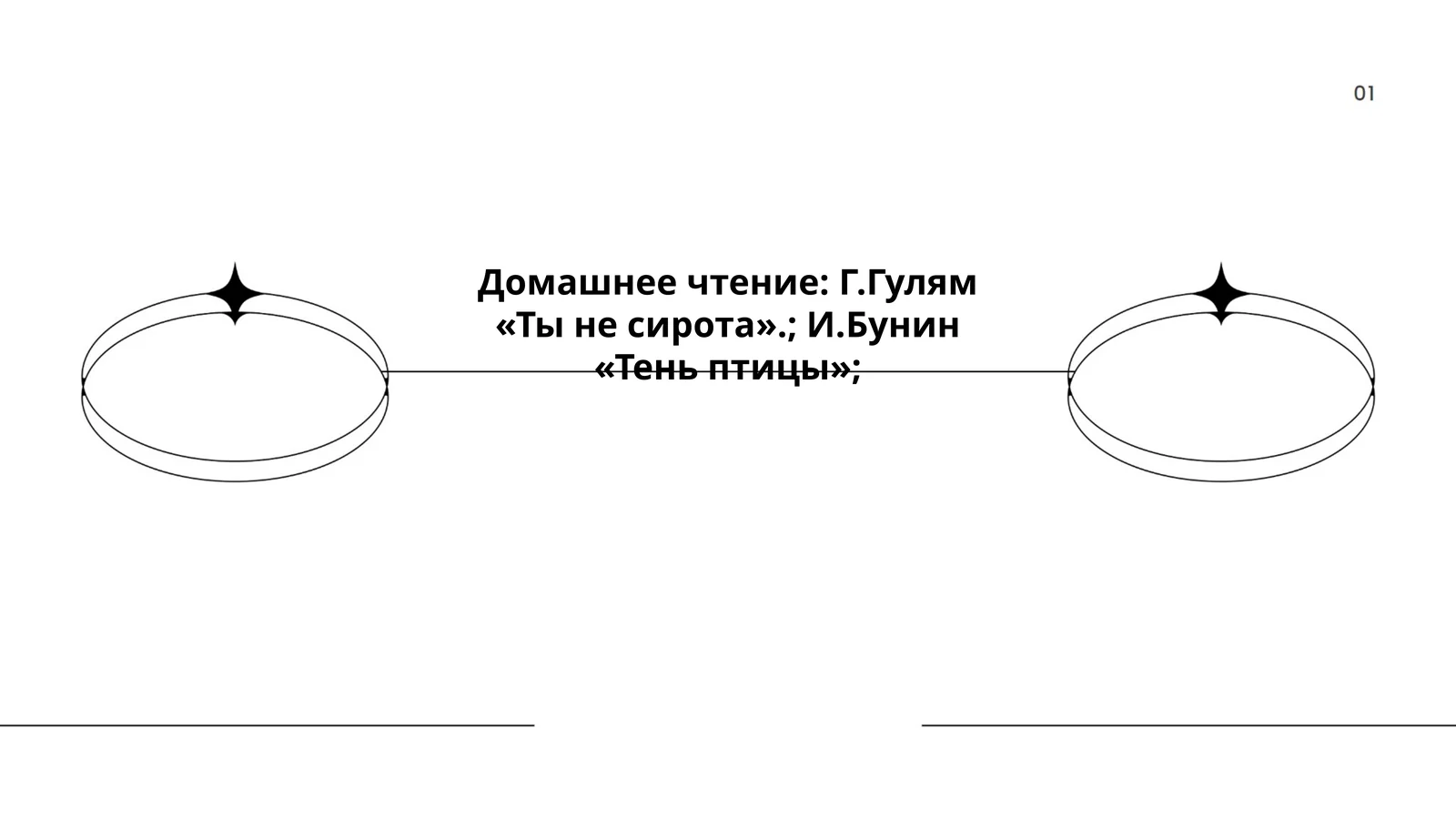 Домашнее чтение: Г.Гулям и И.Бунин