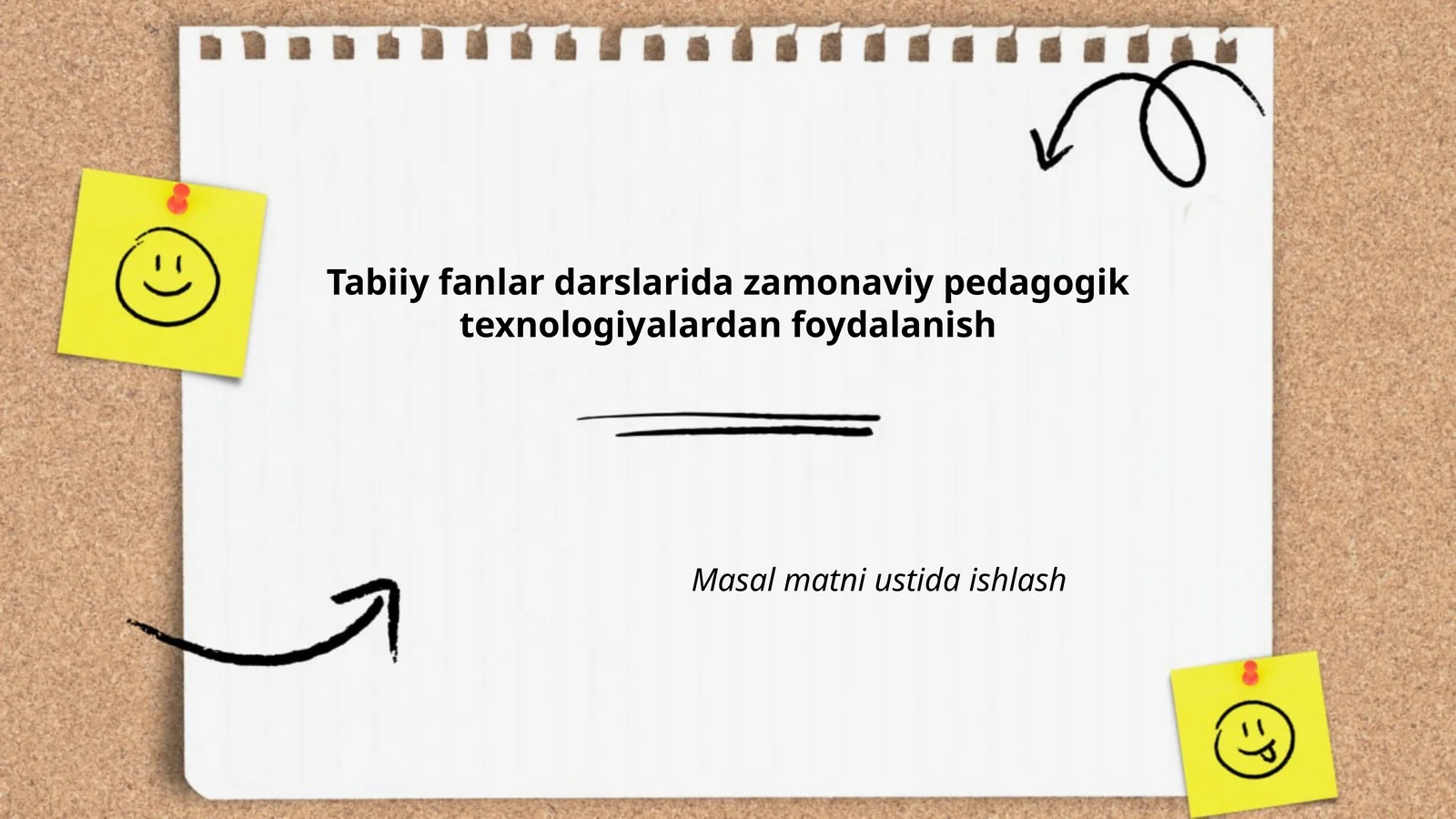 Tabiiy fanlar darslarida zamonaviy pedagogik texnologiyalardan foydalanish