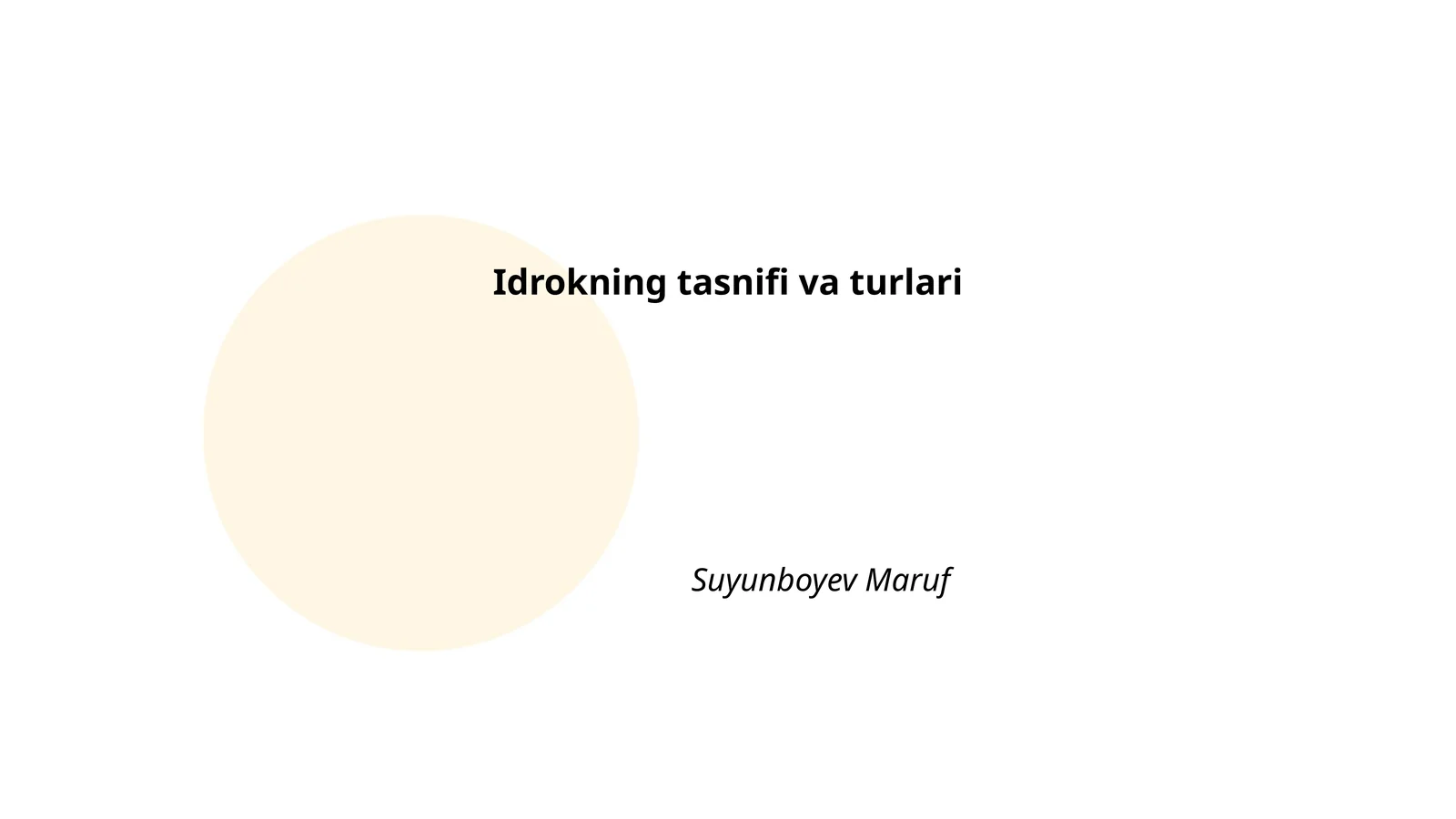 Idrokning tasnifi va turlari