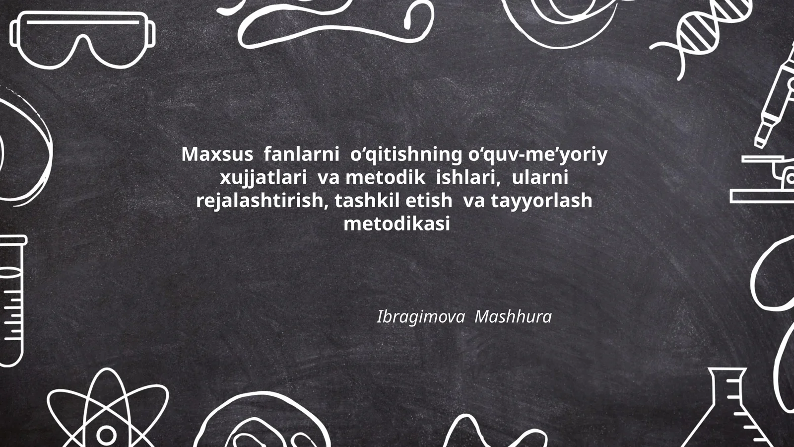 Maxsus fanlarni o‘qitishning o‘quv-me’yoriy xujjatlari va metodik ishlari, ularni rejalashtirish, tashkil etish va tayyorlash metodikasi