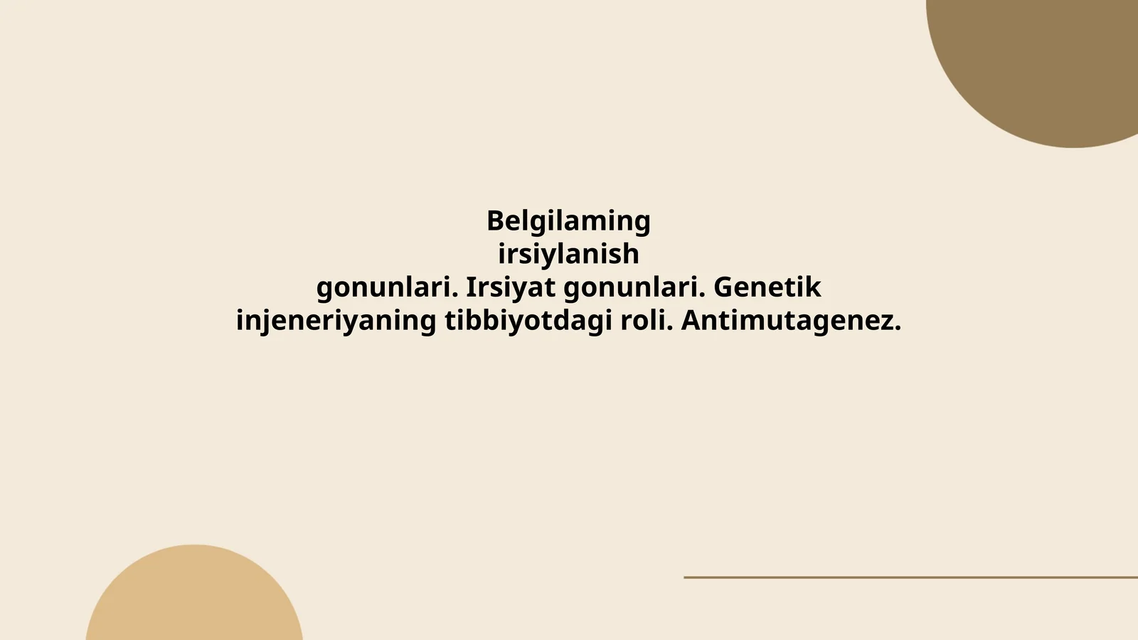 Belgilarning irsiylanish qonunlari