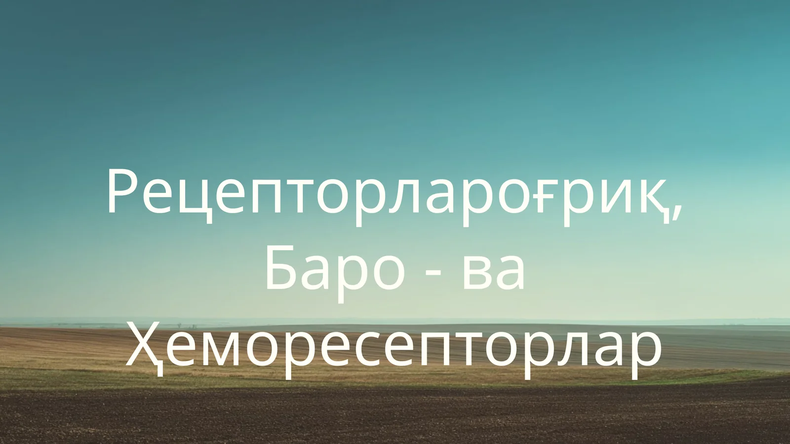 Рецепторлароғриқ, Баро - ва Ҳеморесепторлар