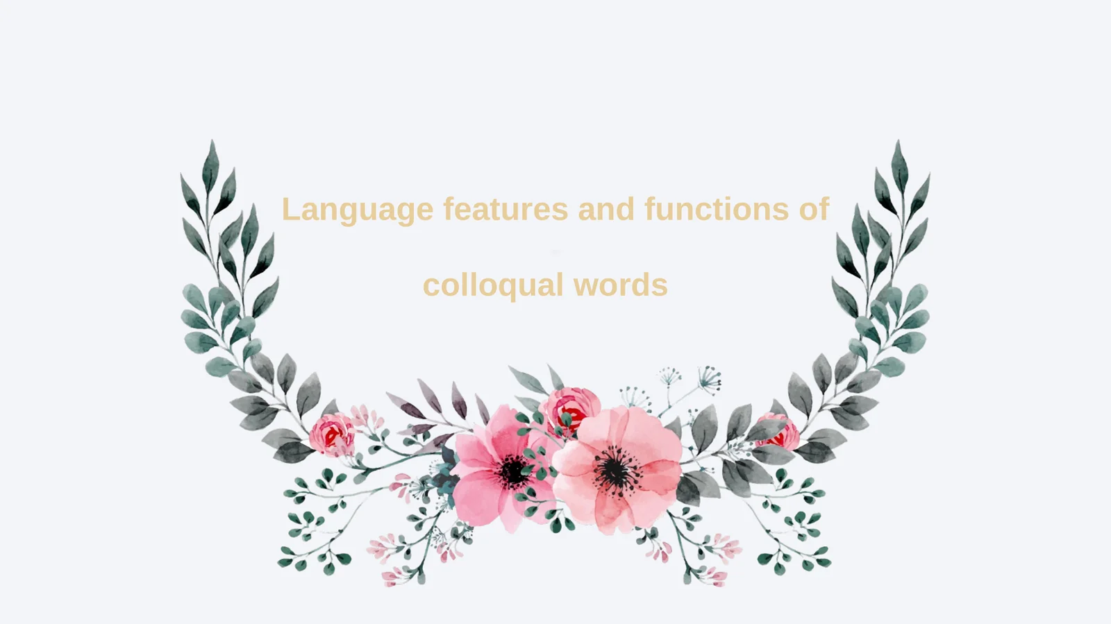 Functions and Features of Colloqual Words