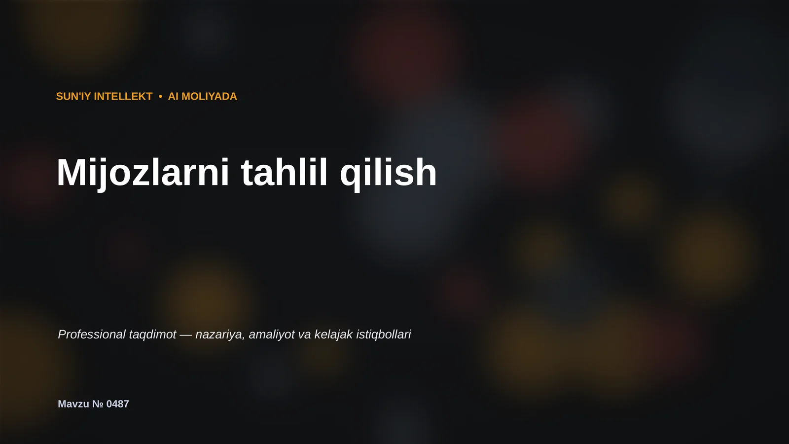 SUN'IY INTELLEKT • AI MOLIYADA