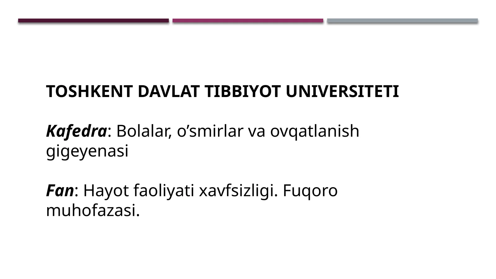 Shaxsiy himoyalanish vositalari. Shaxsiy tibbiy himoya vositalari