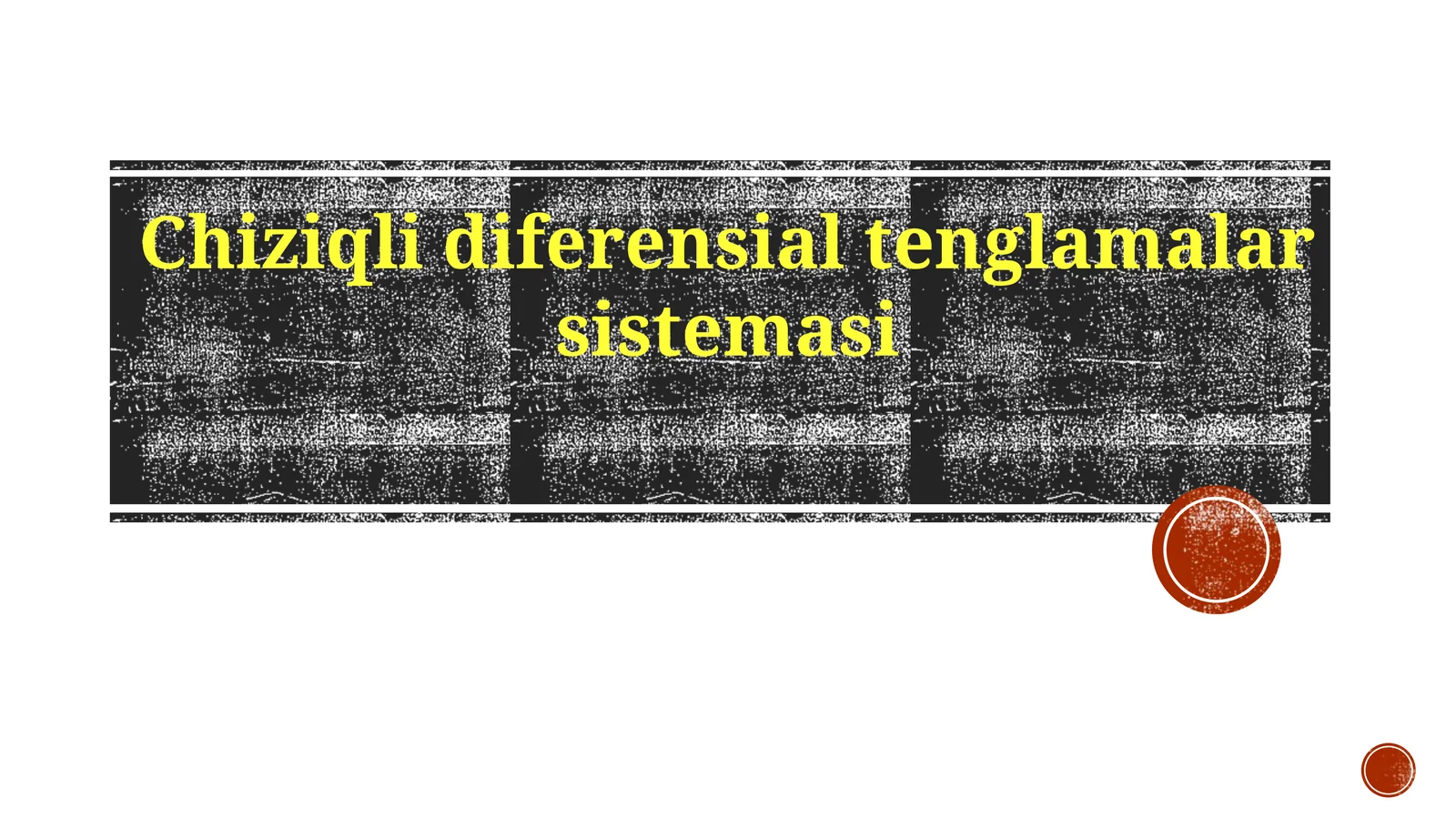 Chiziqlidiferensialtenglamalarsistemasi