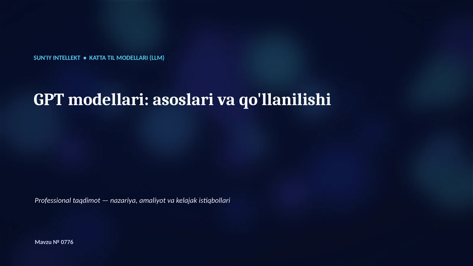 Katta Til Modellari (LLM)