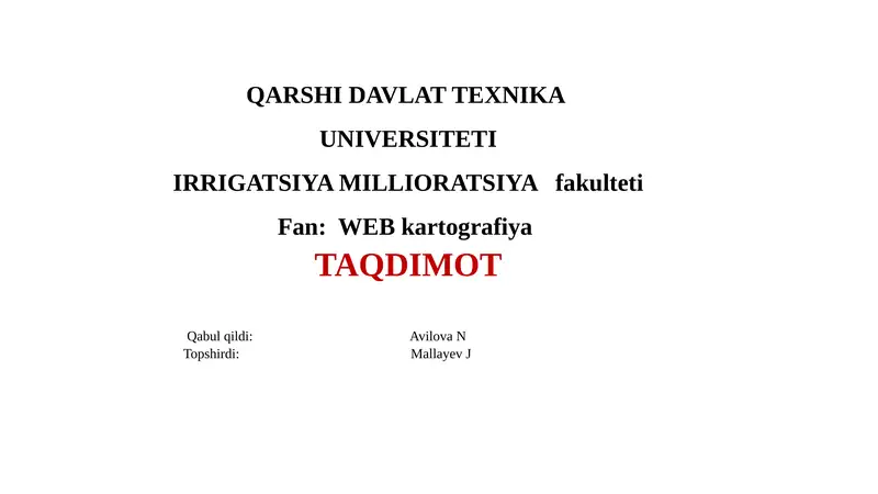 Kartografiya va Shartli Belgilar Nima?