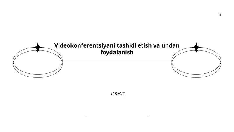 Videokonferentsiyani tashkil etish va undan foydalanish