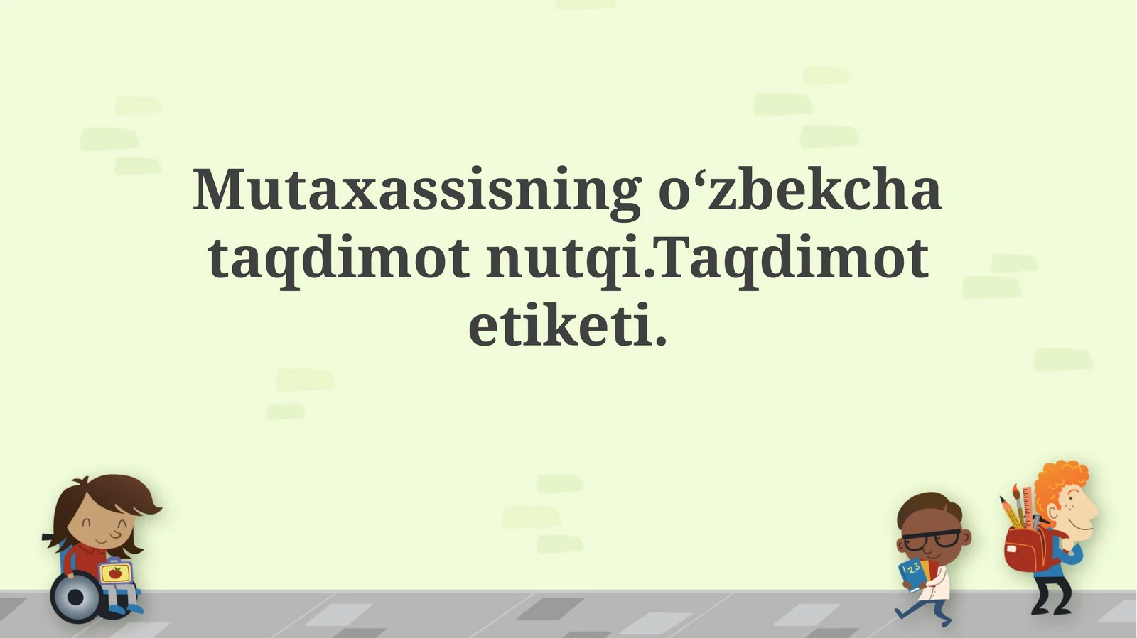 O'zbek tilida taqdimot madaniyati