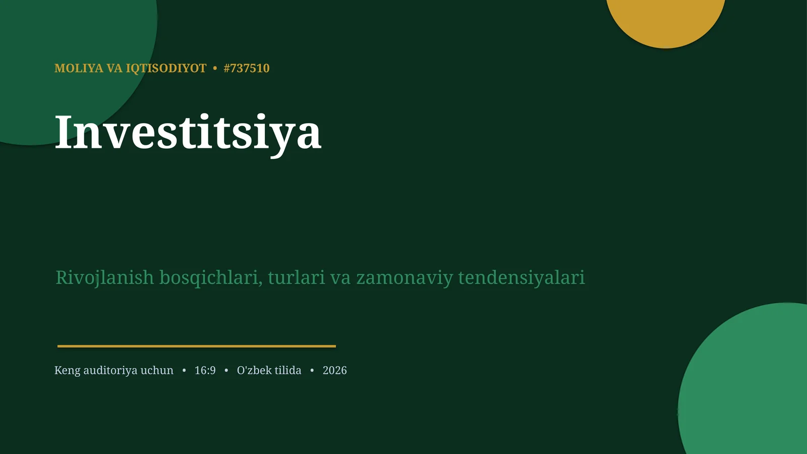 Investitsiya