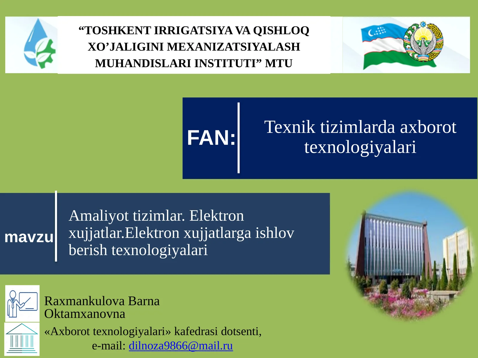 Matnmuxarrirlari, Taqdimot muxarrirlari