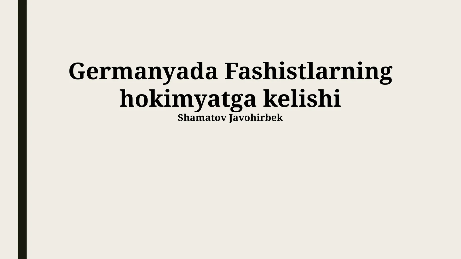 Milliy Sotsialistik Germaniyang Ishchi partiyasi (NSDAP)ning paydo bo'lishi