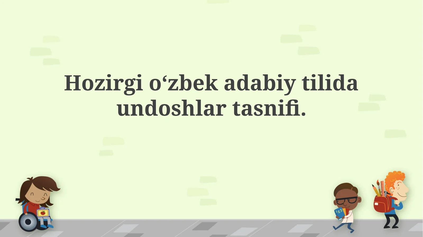 Undoshlar tasnifi