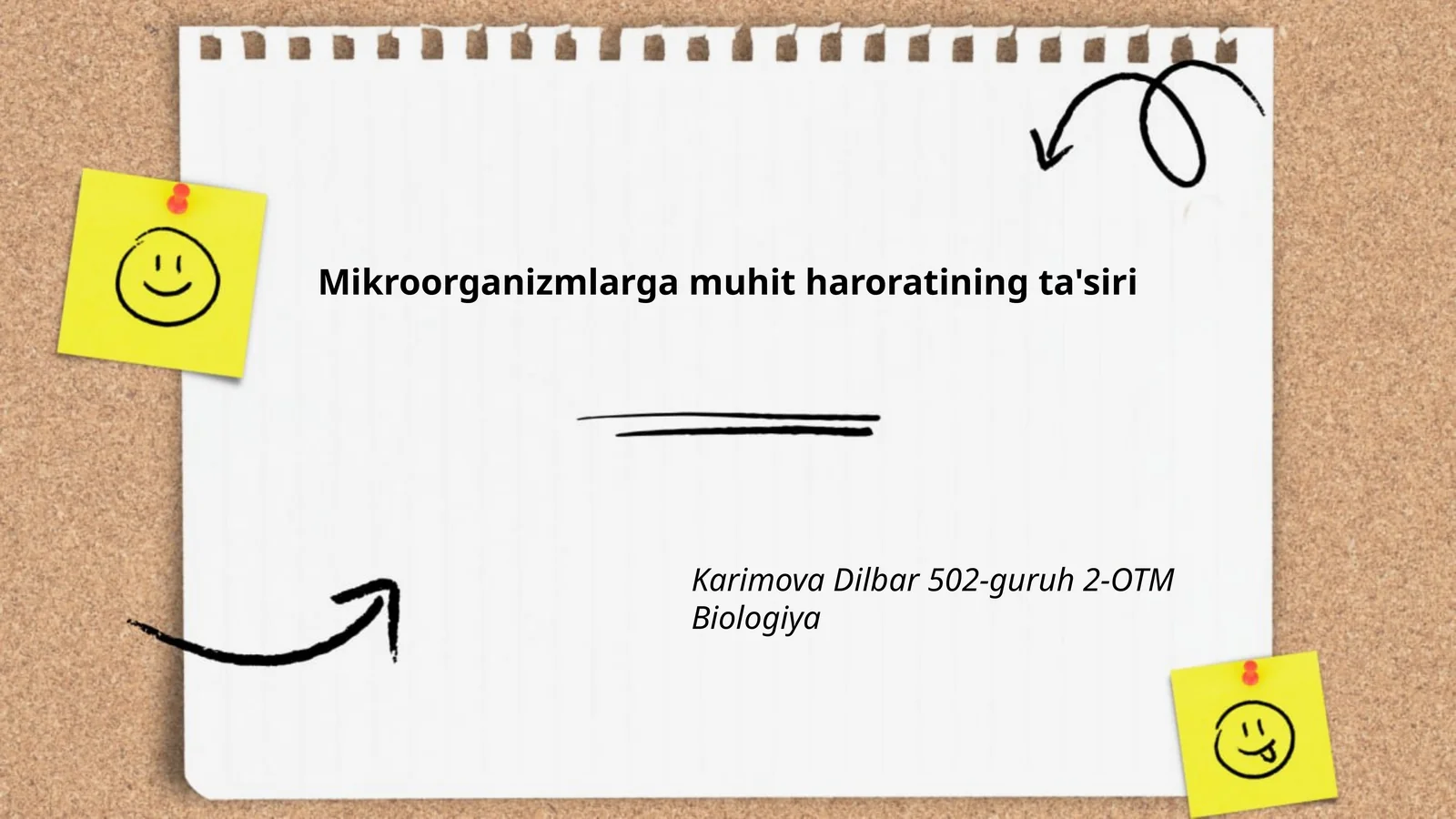 Mikroorganizmlarga muhit haroratining ta'siri
