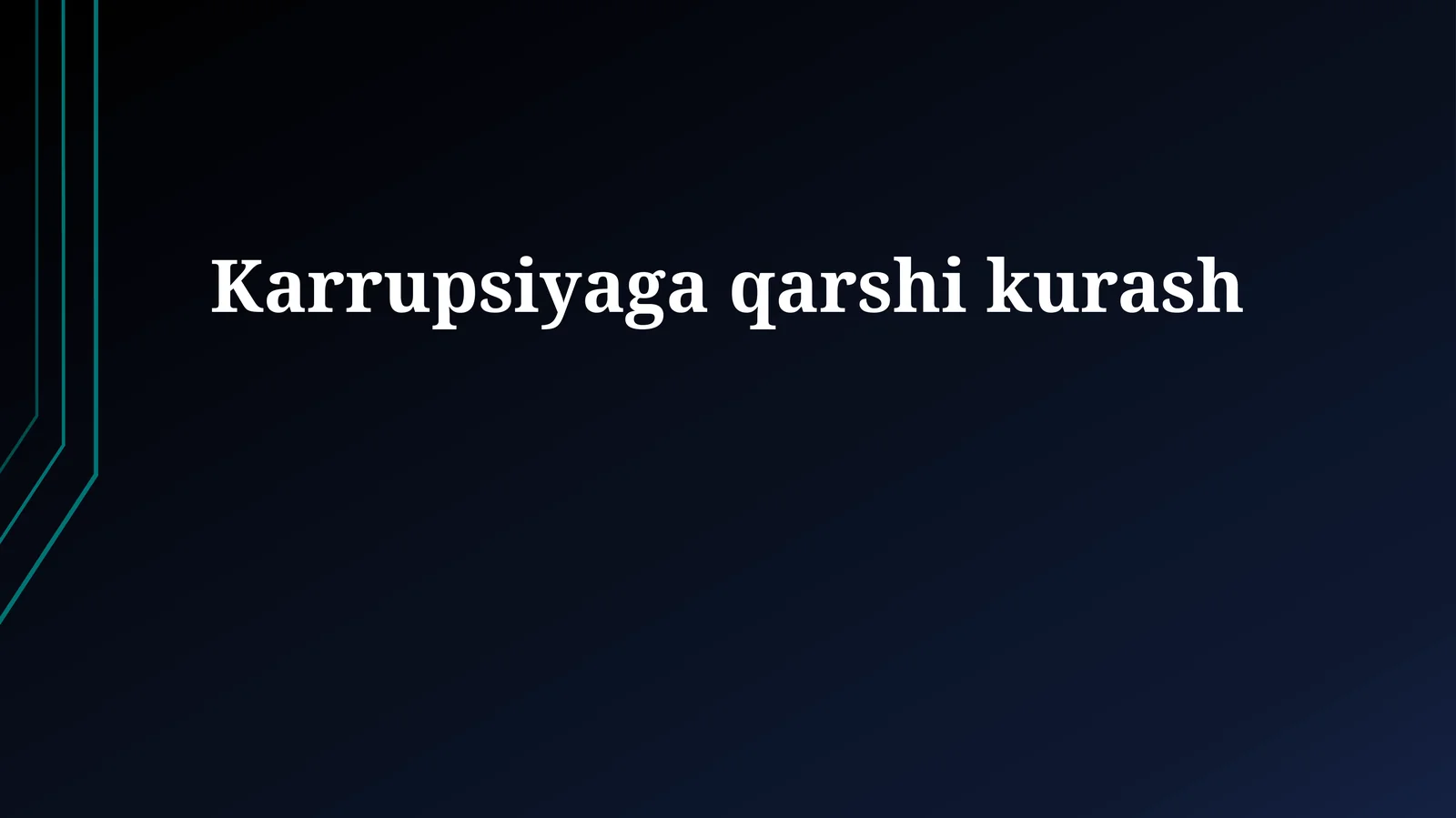 Karrupsiyaga qarshi kurash