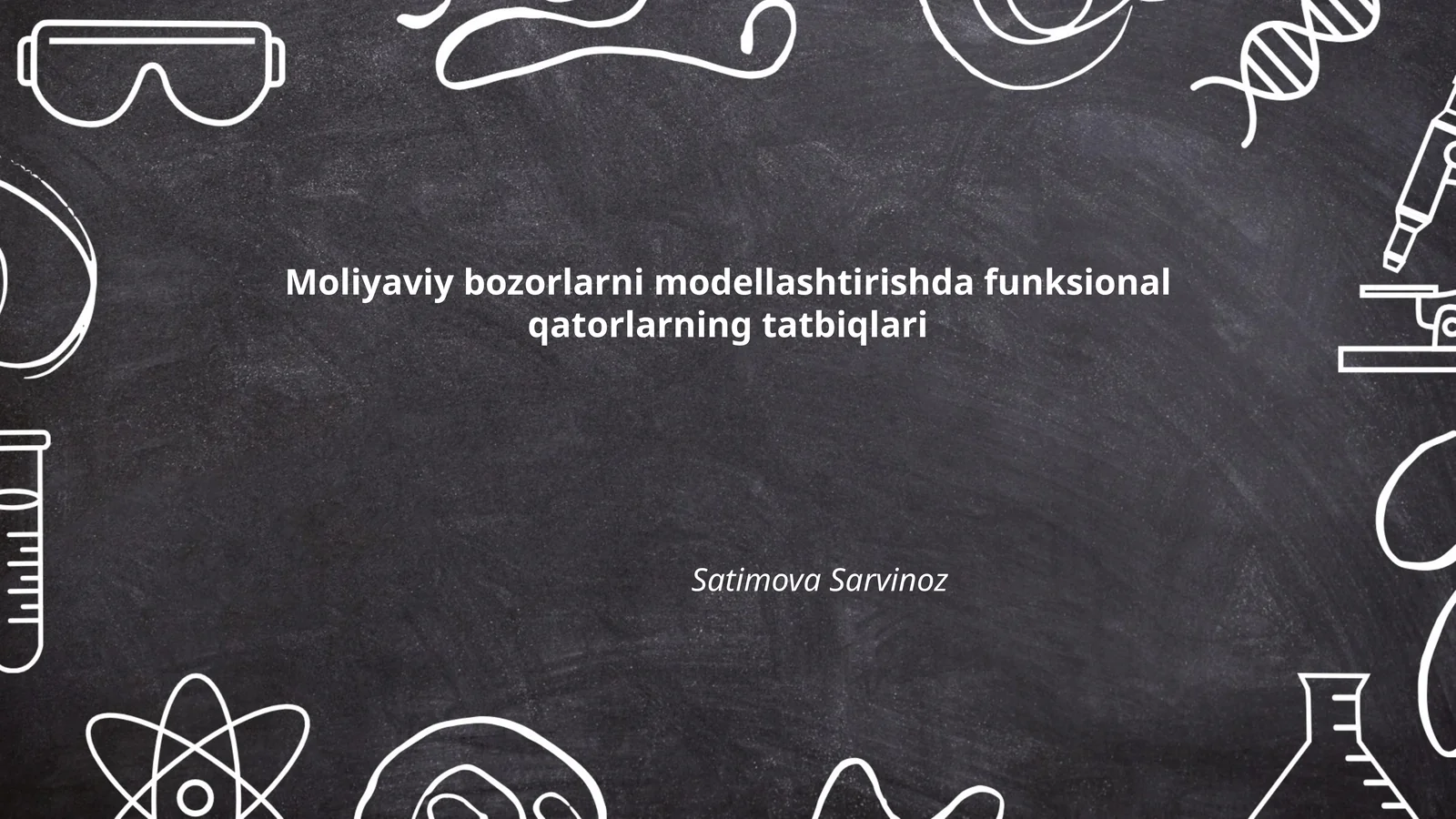 Moliyaviy bozorlarni modellashtirishda funksional qatorlarning tatbiqlari