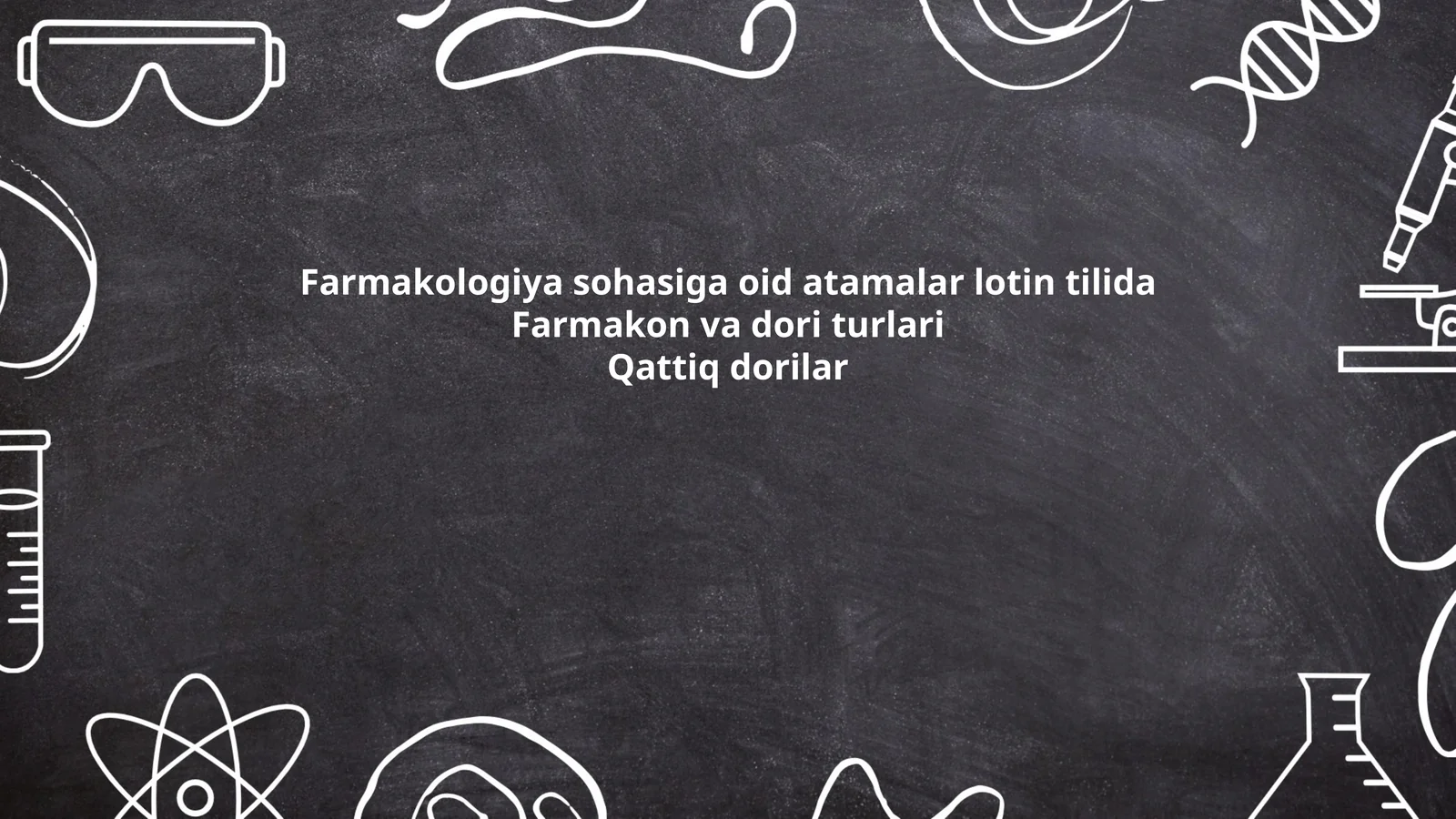 Farmakologiya sohasiga oid atamalar lotin tilida
