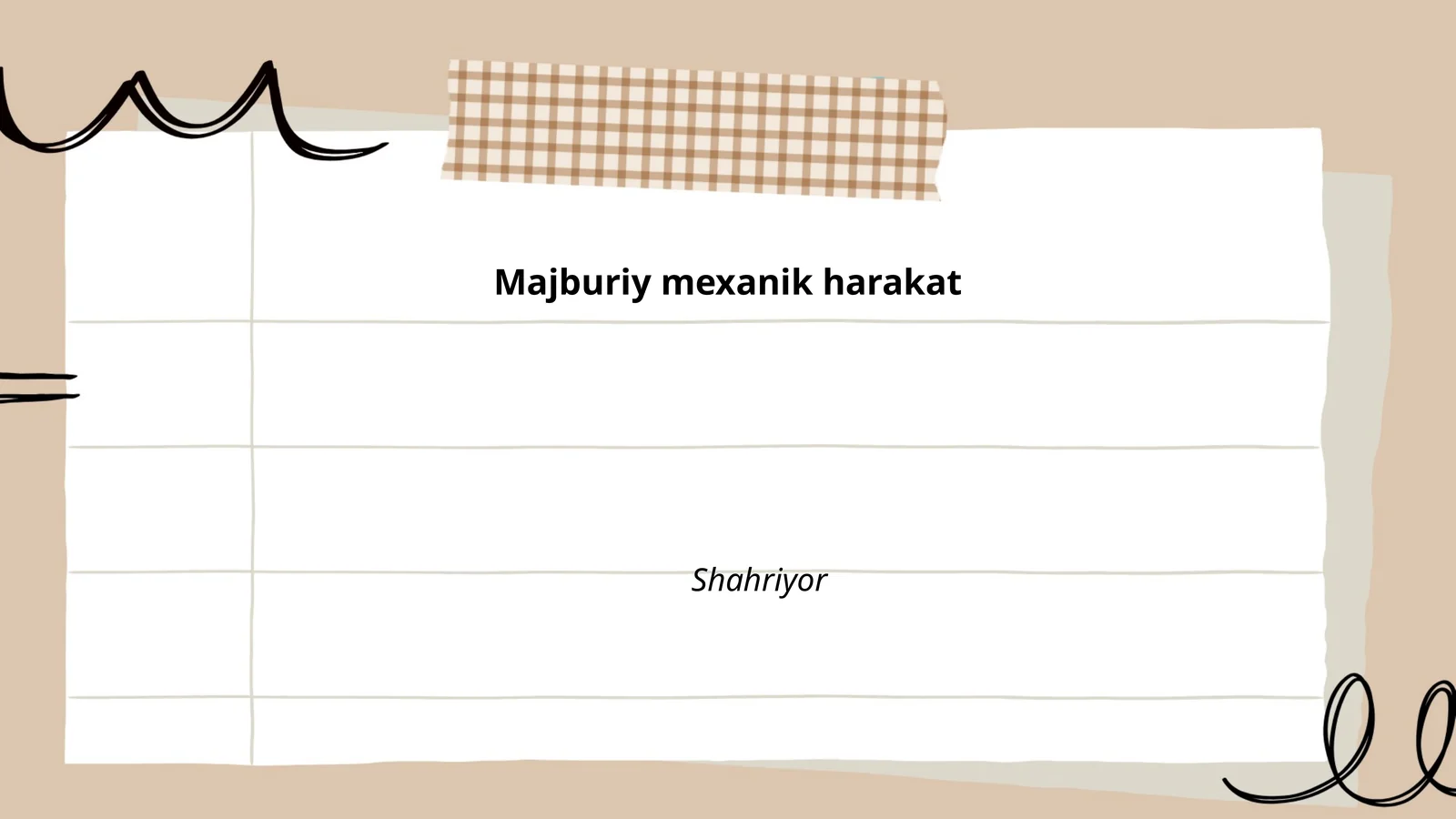 Majburiy mexanik harakat
