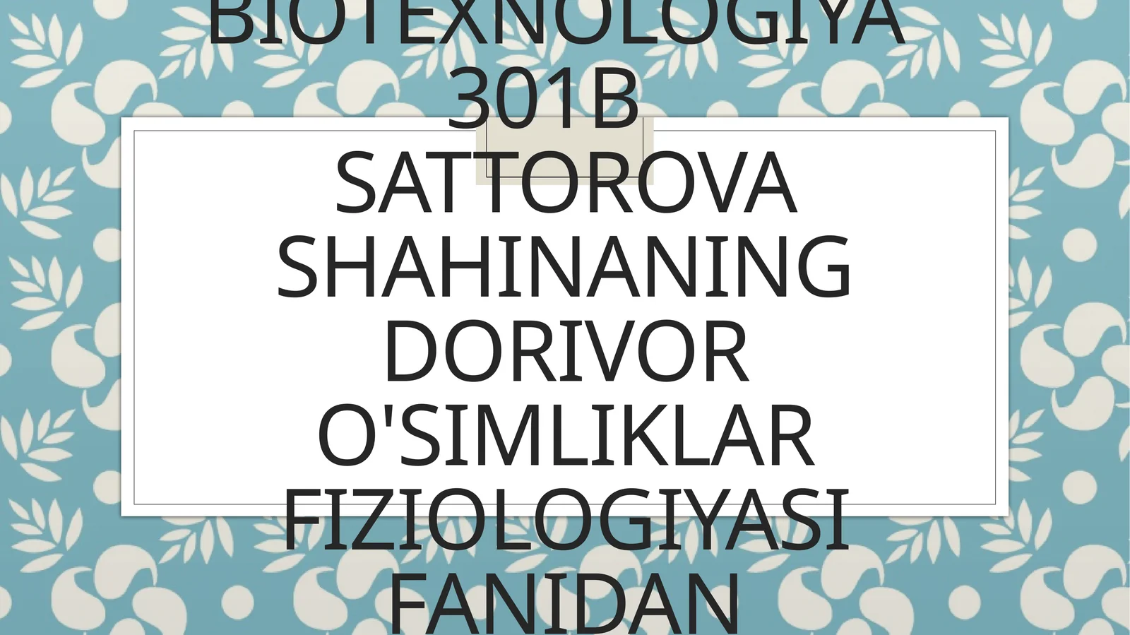 O’sish fazalari, tiplari va qonuniyatlari