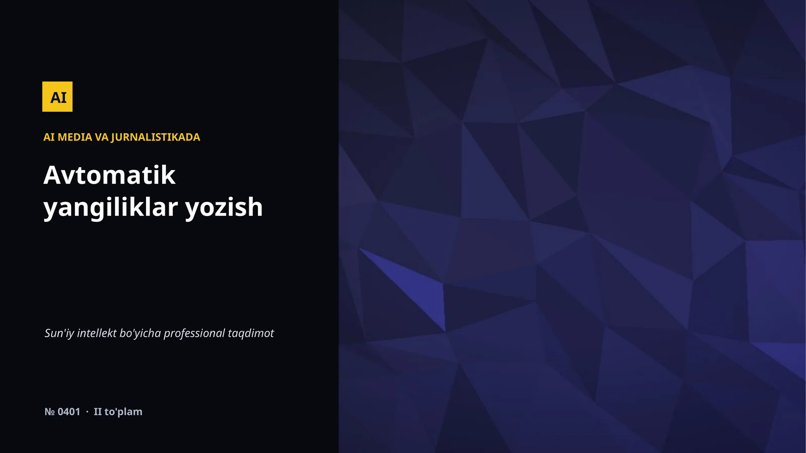 Avtomatik yangiliklar yozish