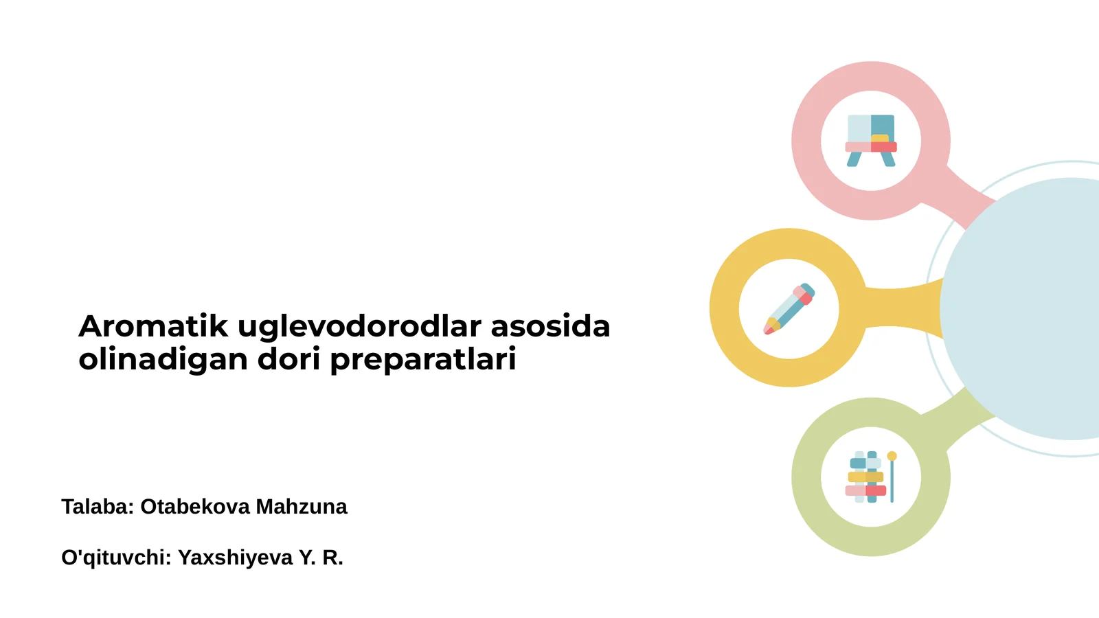 Aromatik uglevodorodlar asosida olinadigan dori preparatlari