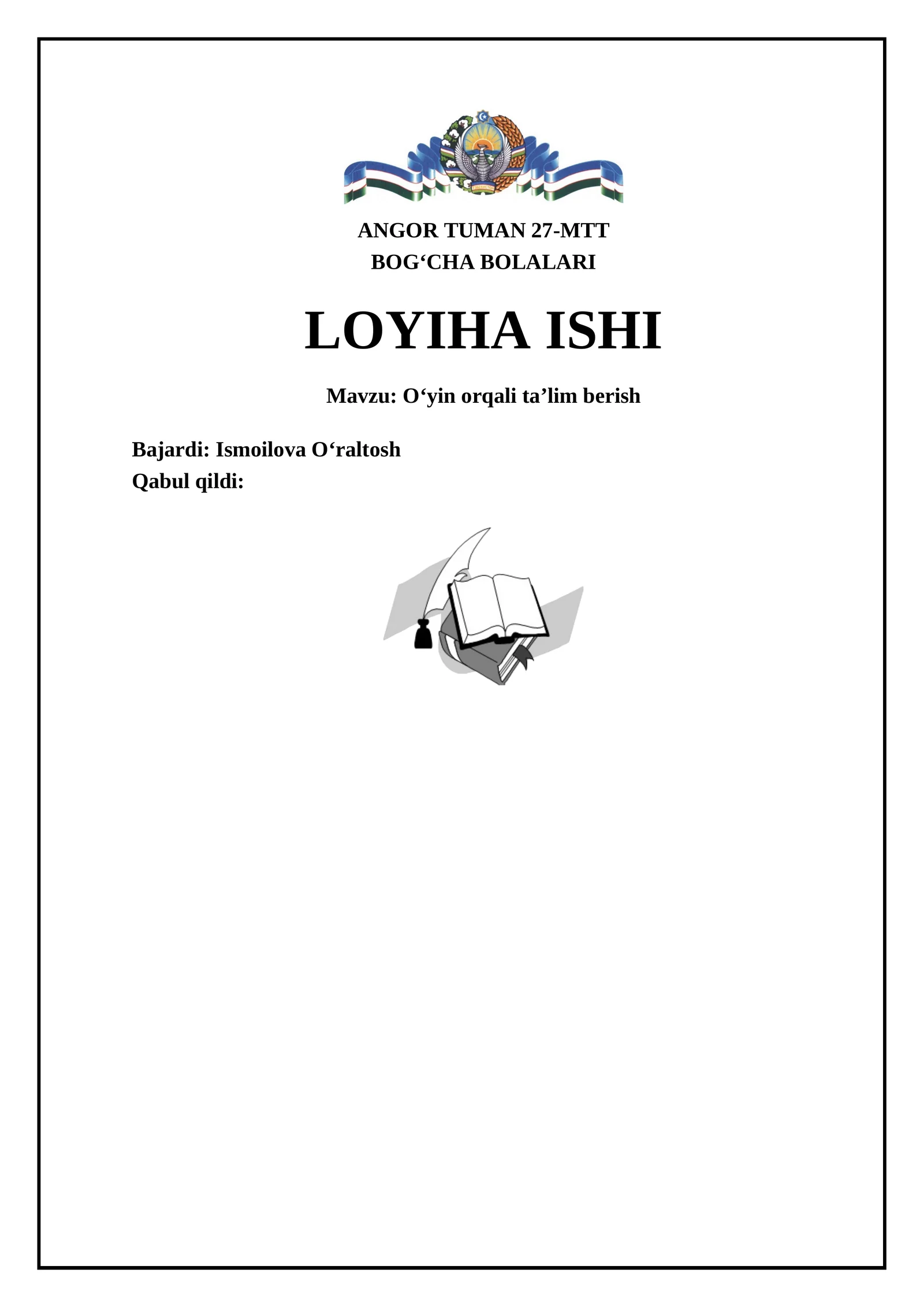 Oʻyin orqali taʼlim berish
