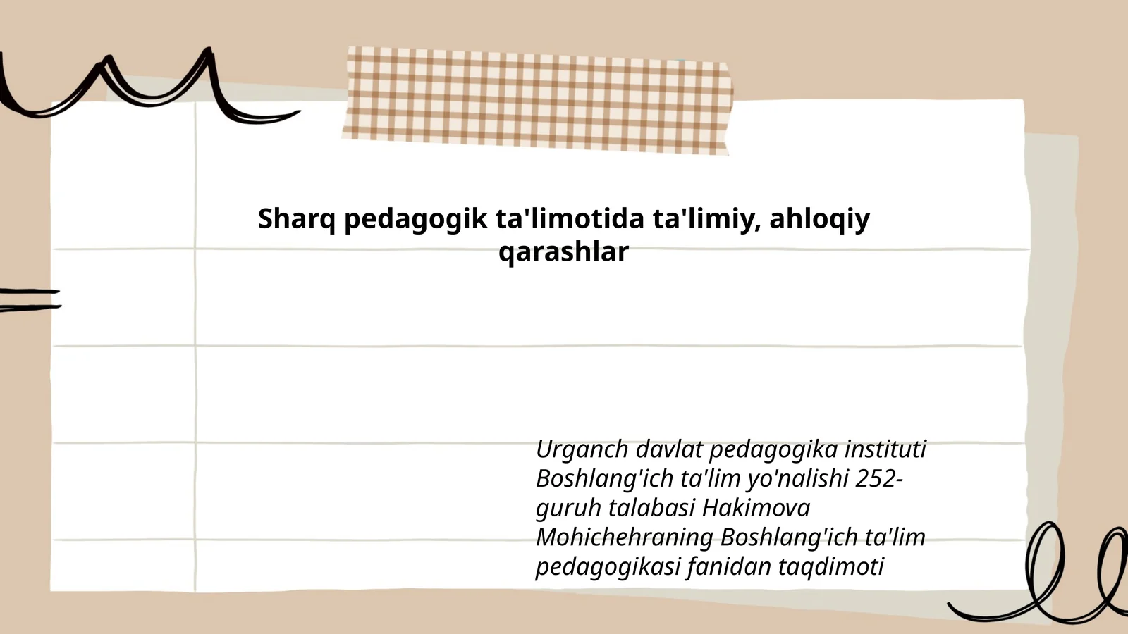 Boshlang'ich ta'lim pedagogikasi