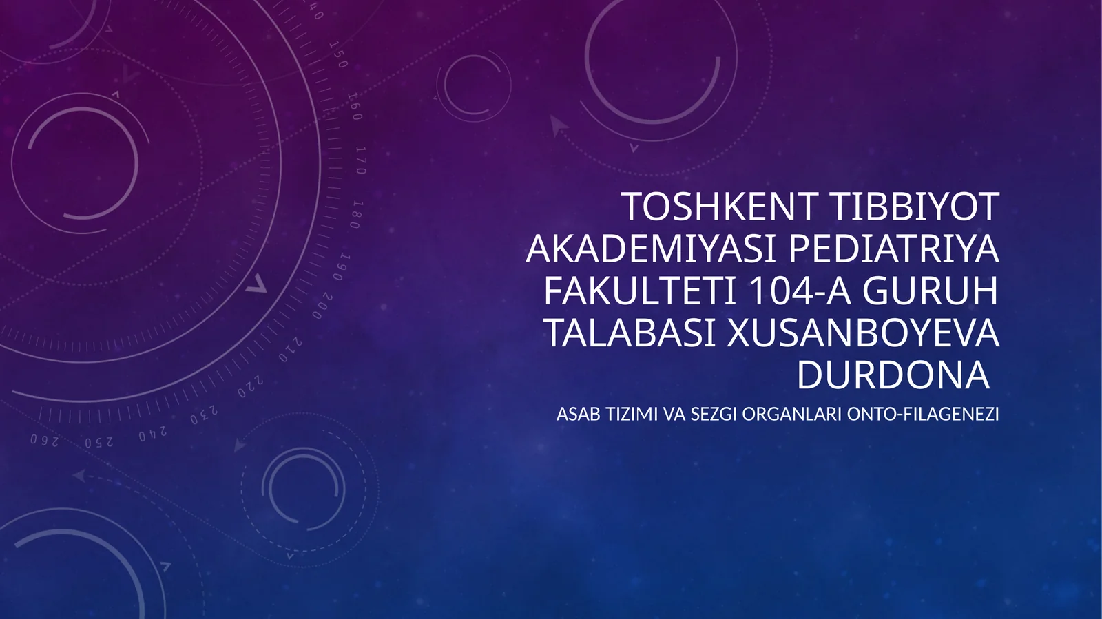 Asab tizimi va sezgi organlarionto-filagenezi
