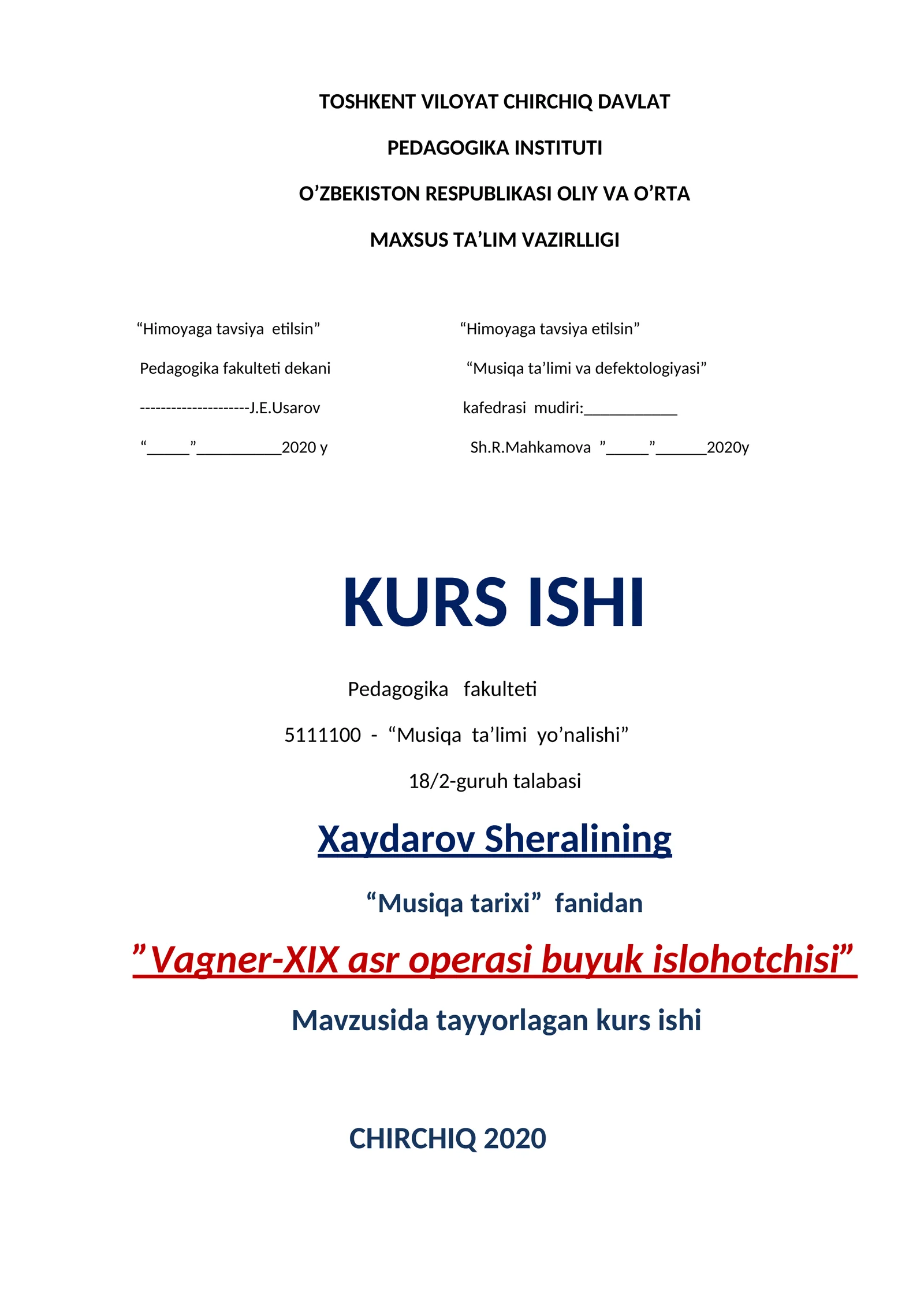 Vagner-XIX asr operasi buyuk islohotchisi