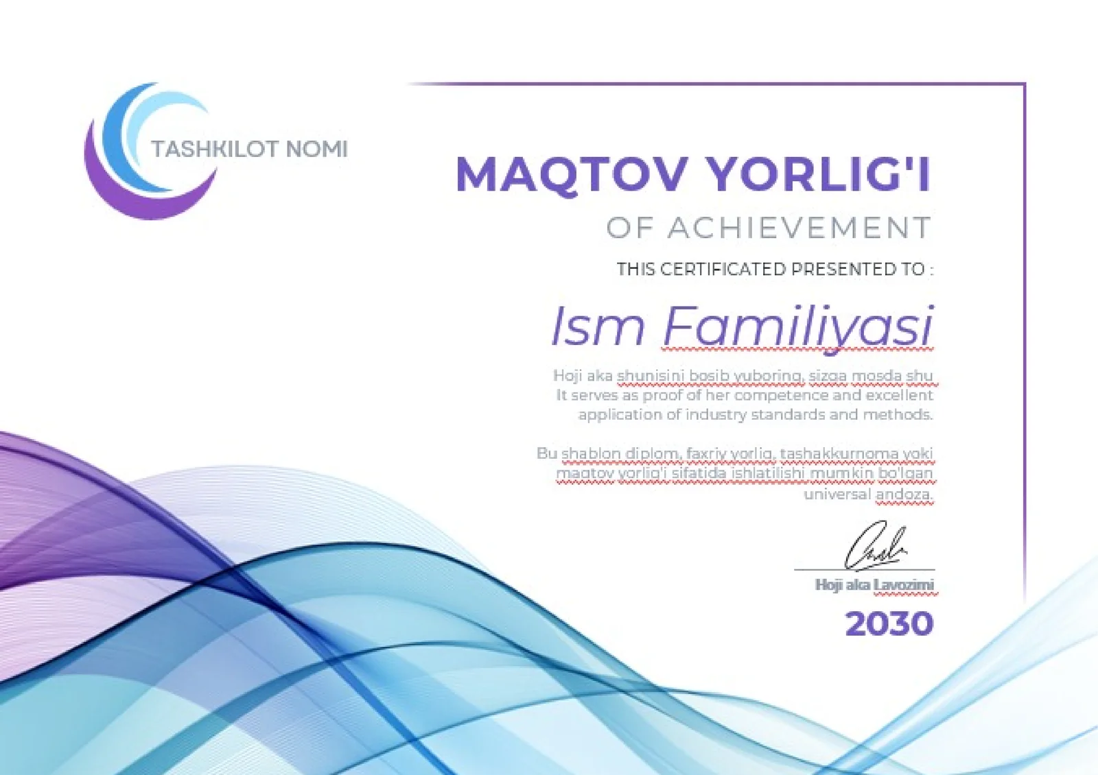 MAQTOV YORLIG'I