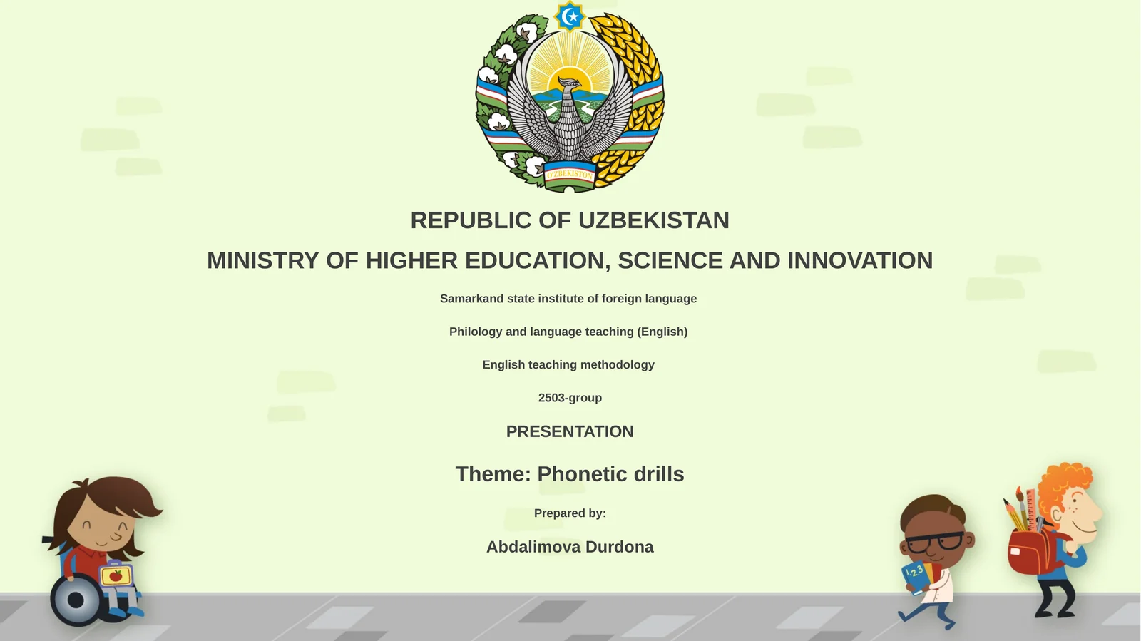 Phonetic drills