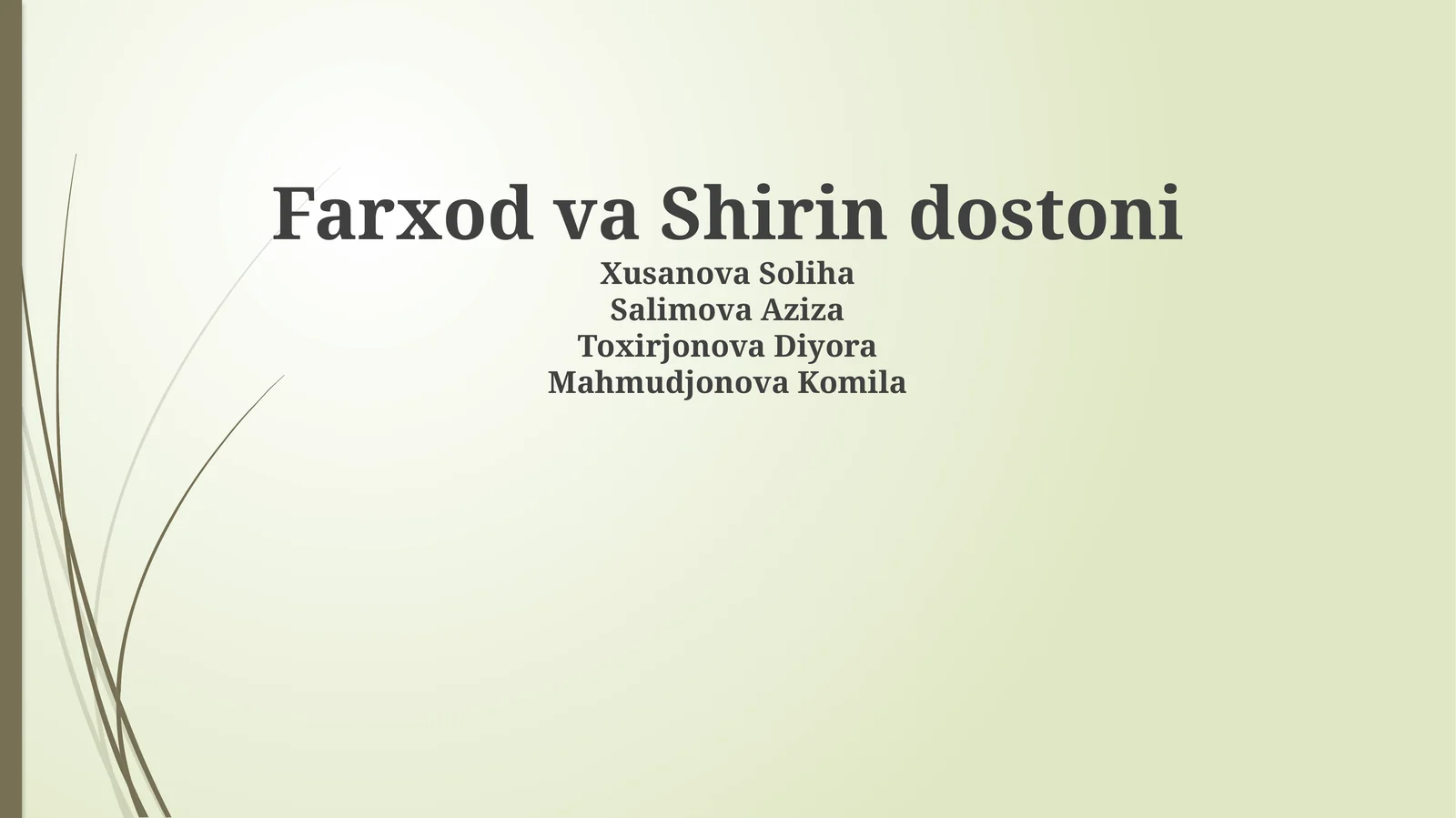 Farhod va Shirin dostoni