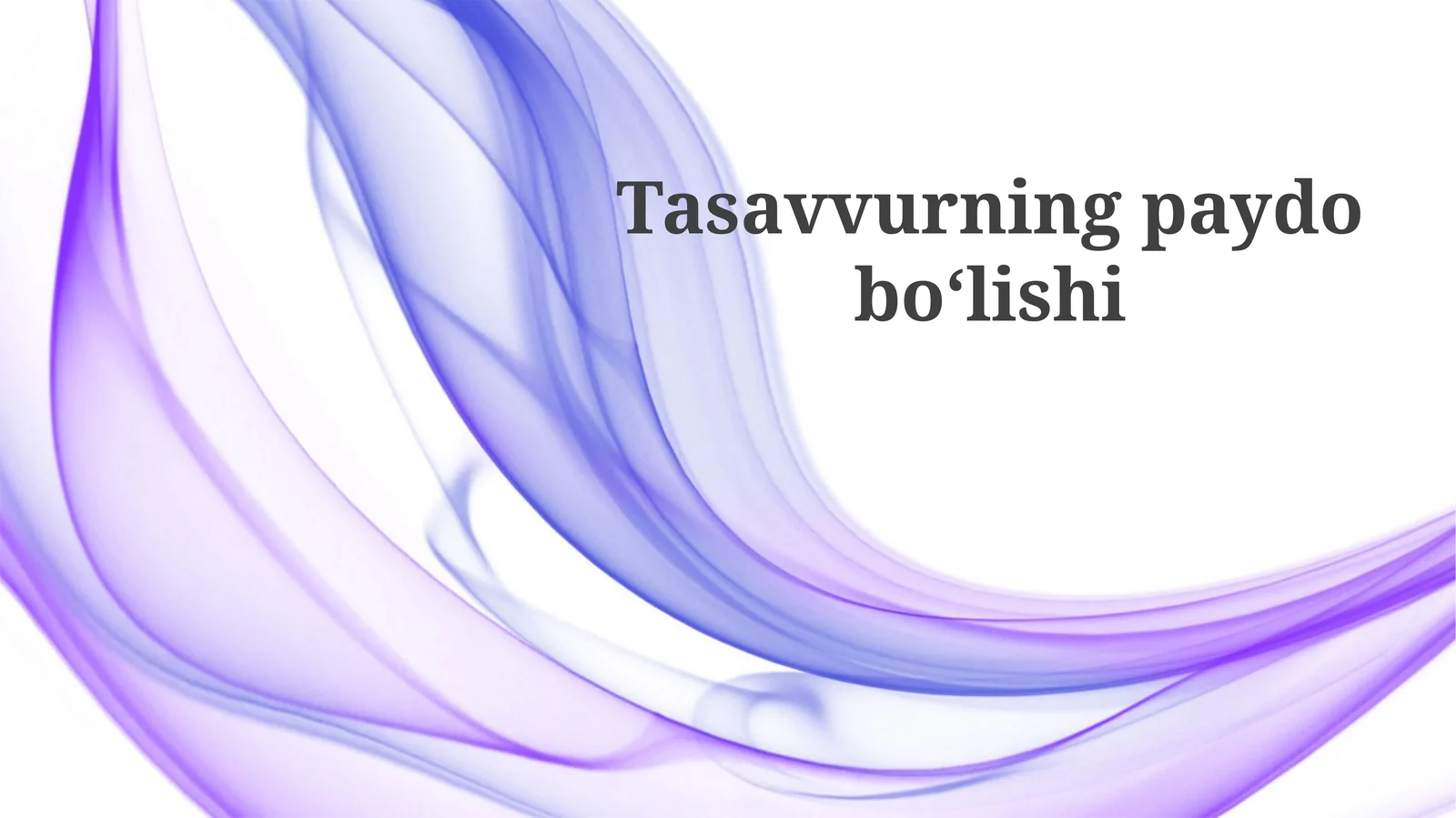 Tasavvurning paydo bo'lishi