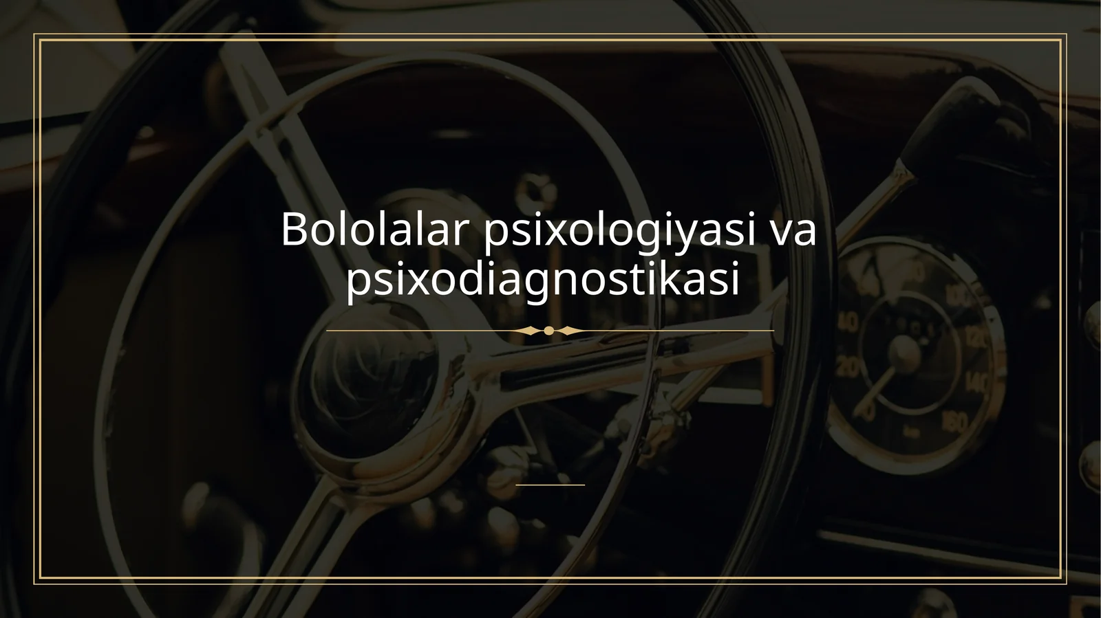 Bololalar psixologiyasi va psixodiagnostikasi