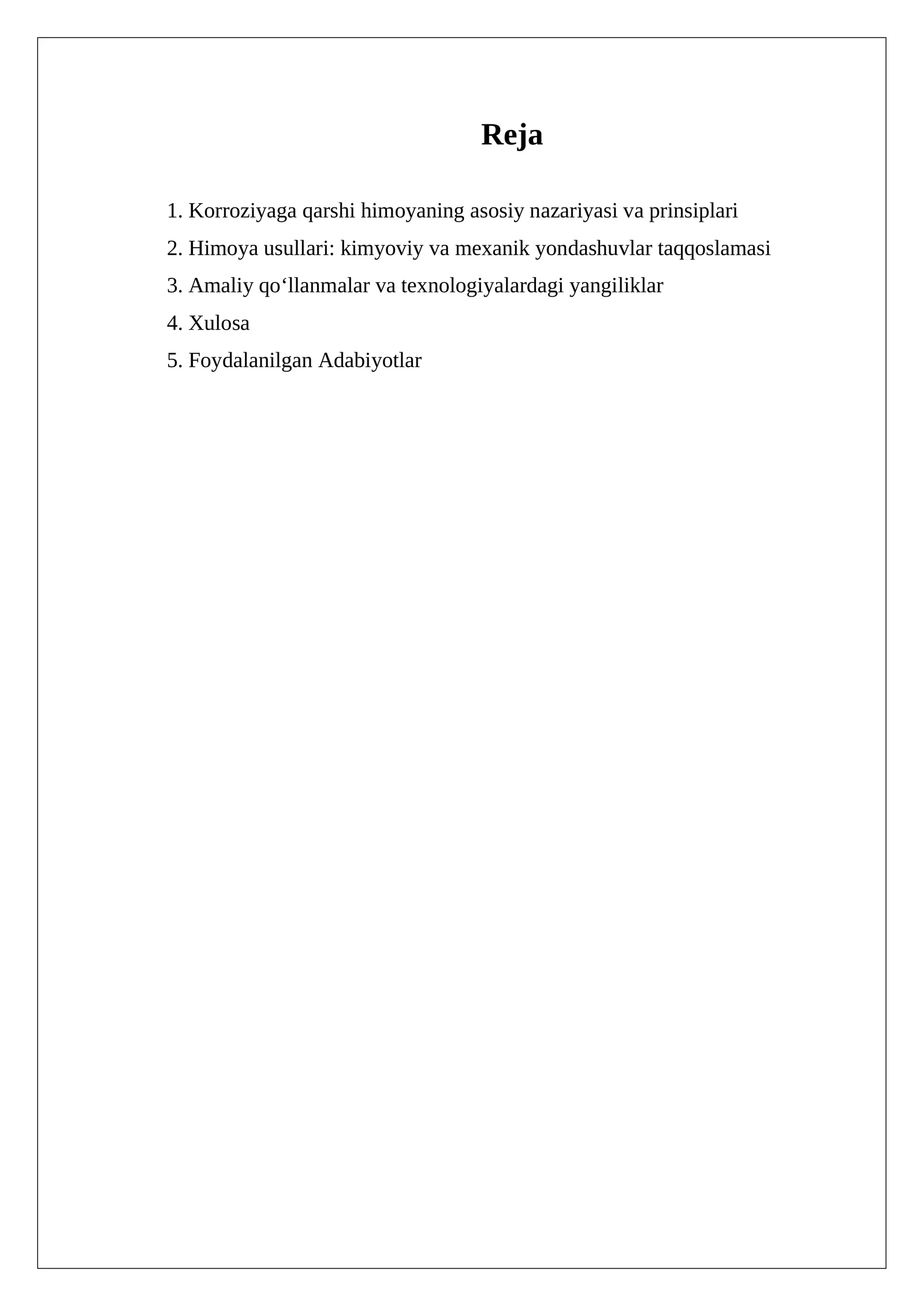 Korroziyaga qarshi himoya va prinsiplari