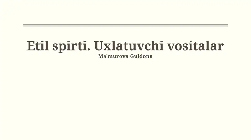 Etil spirti va uxlash tabletkalari: Ta'siri va xavflari
