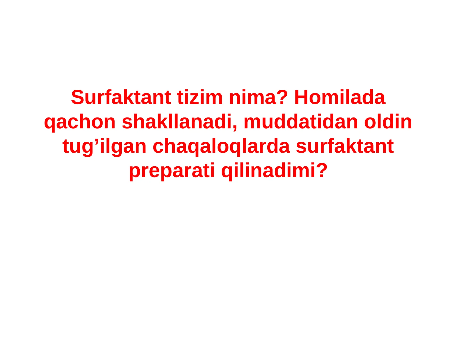 Surfaktant tizimi